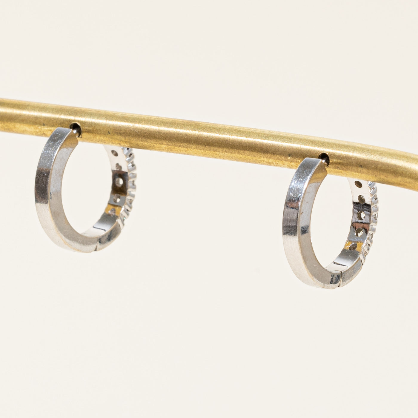 0.31ctw Diamond Huggie Hoop Earrings for Women - 14K Gold Plated Everyday Stud Earrings | Perfect for Work, Date Night & Special Occasions