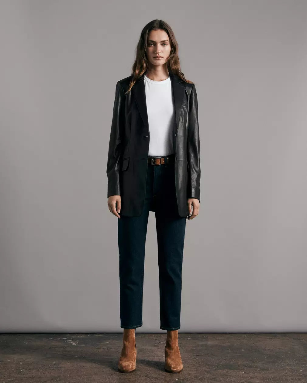 Premium Charles Leather Blazer for Men - Genuine Leather Jacket with Slim Fit Design - Perfect for Business Casual, Office Wear & Evening Events