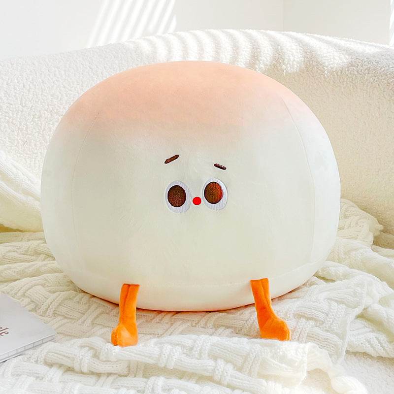 Cute Steamed Bao Bun Plush Toy - Soft Stuffed Animal Pillow for Kids Room Decor, Anime Lover Gift & Kawaii Collection Display