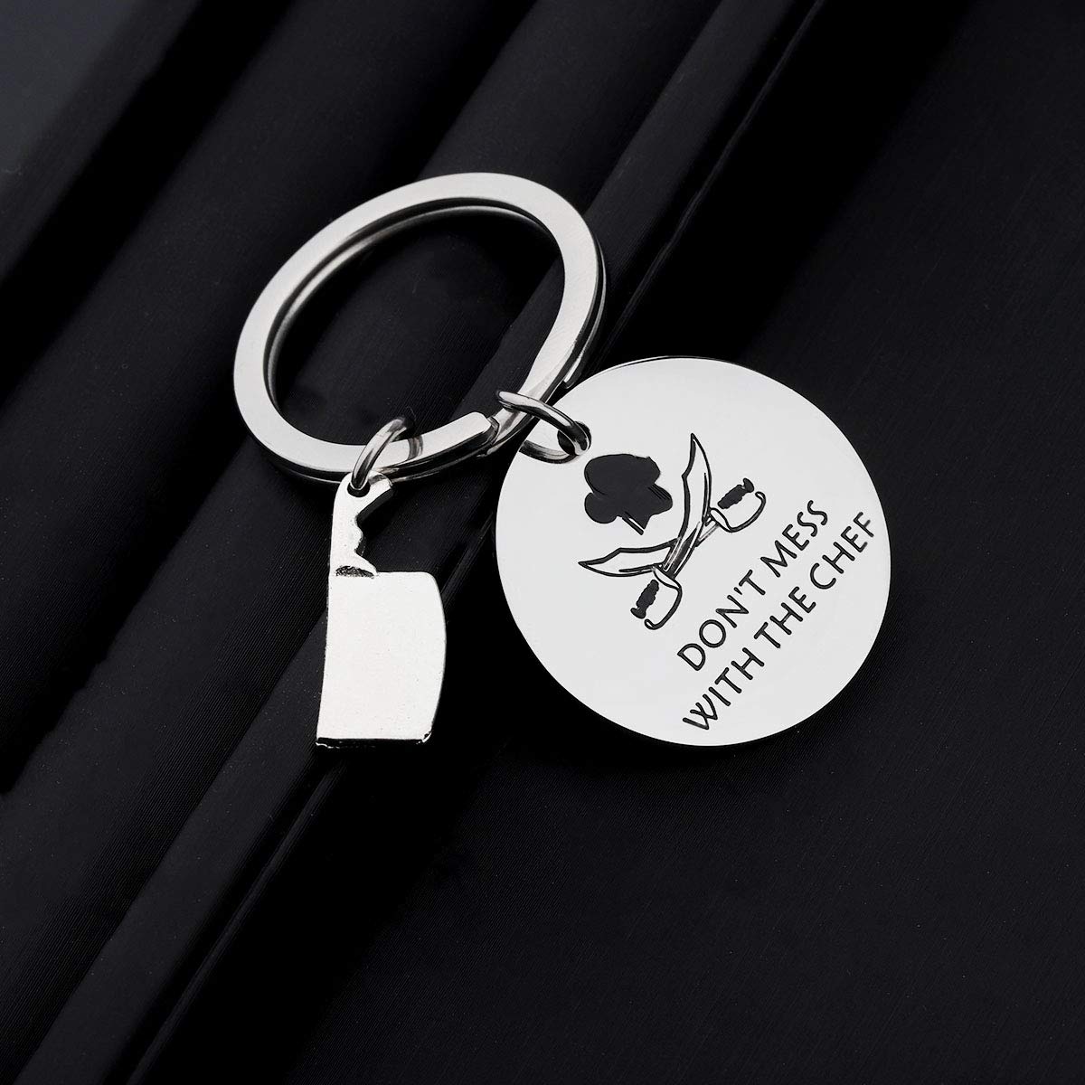 Chef Keychain - Don't Mess With The Chef Jewelry Gift for Cooks & Kitchen Lovers