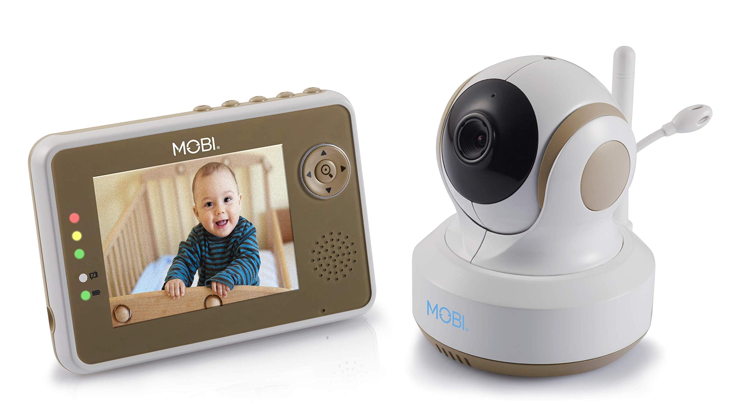 MOBI MobiCam DXR-M1 Smart Baby Monitor with Auto Tracking, Night Vision, Remote Pan-Tilt, Lullabies & Quad View - Ideal for Nursery, Daycare & Home Security Monitoring