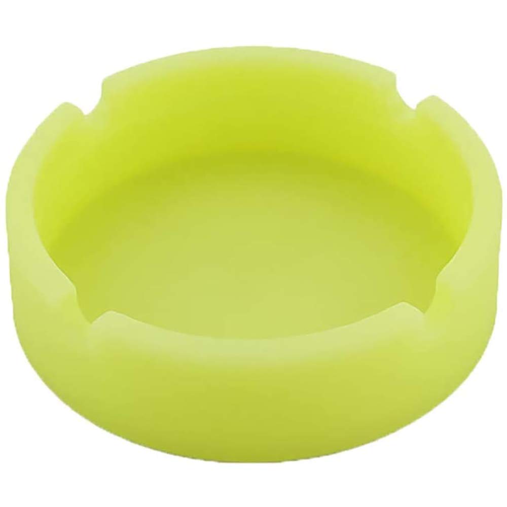 3 Pack Glow in The Dark Silicone Ashtrays - Heat Resistant & Unbreakable Round Ashtrays for Indoor/Outdoor Use - Perfect for Home, Patio, Camping & Travel