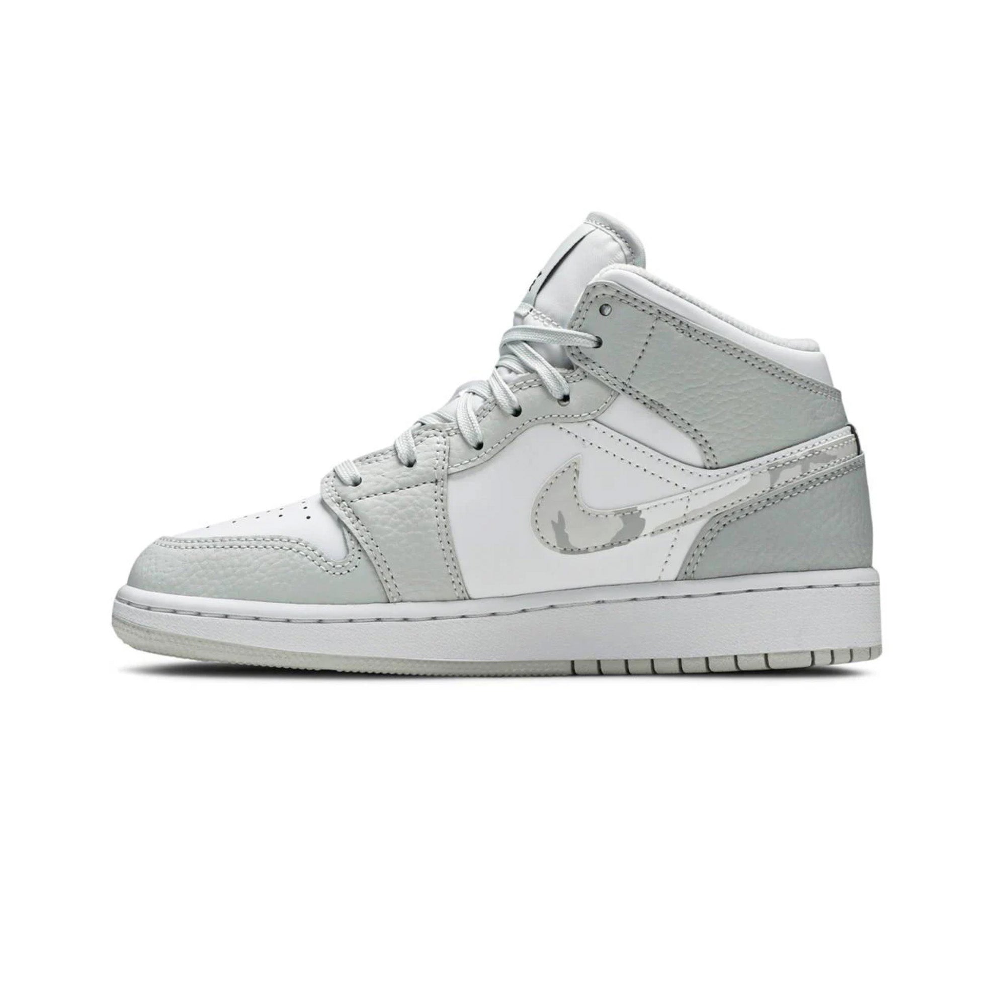Air Jordan 1 Mid 'White Camo' Men's Basketball Shoes - Retro Sneakers for Casual Wear & Street Style | Perfect for Sports, Gym & Everyday Fashion