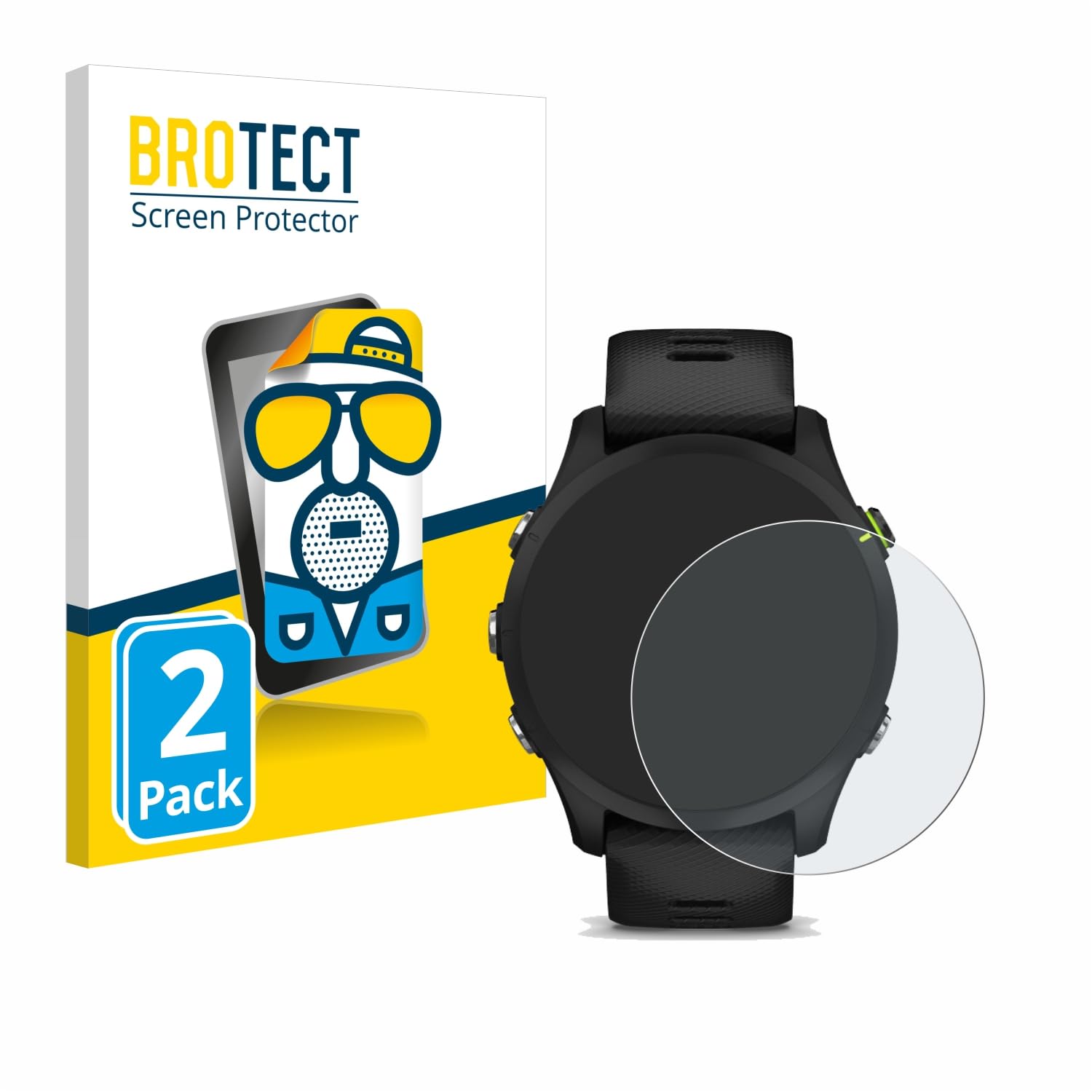 Brotect Anti-Glare Matte Screen Protector (2 Pack) for Garmin Forerunner 255/255 Music - HD Clear Protection Film for Running, Cycling & Outdoor Sports