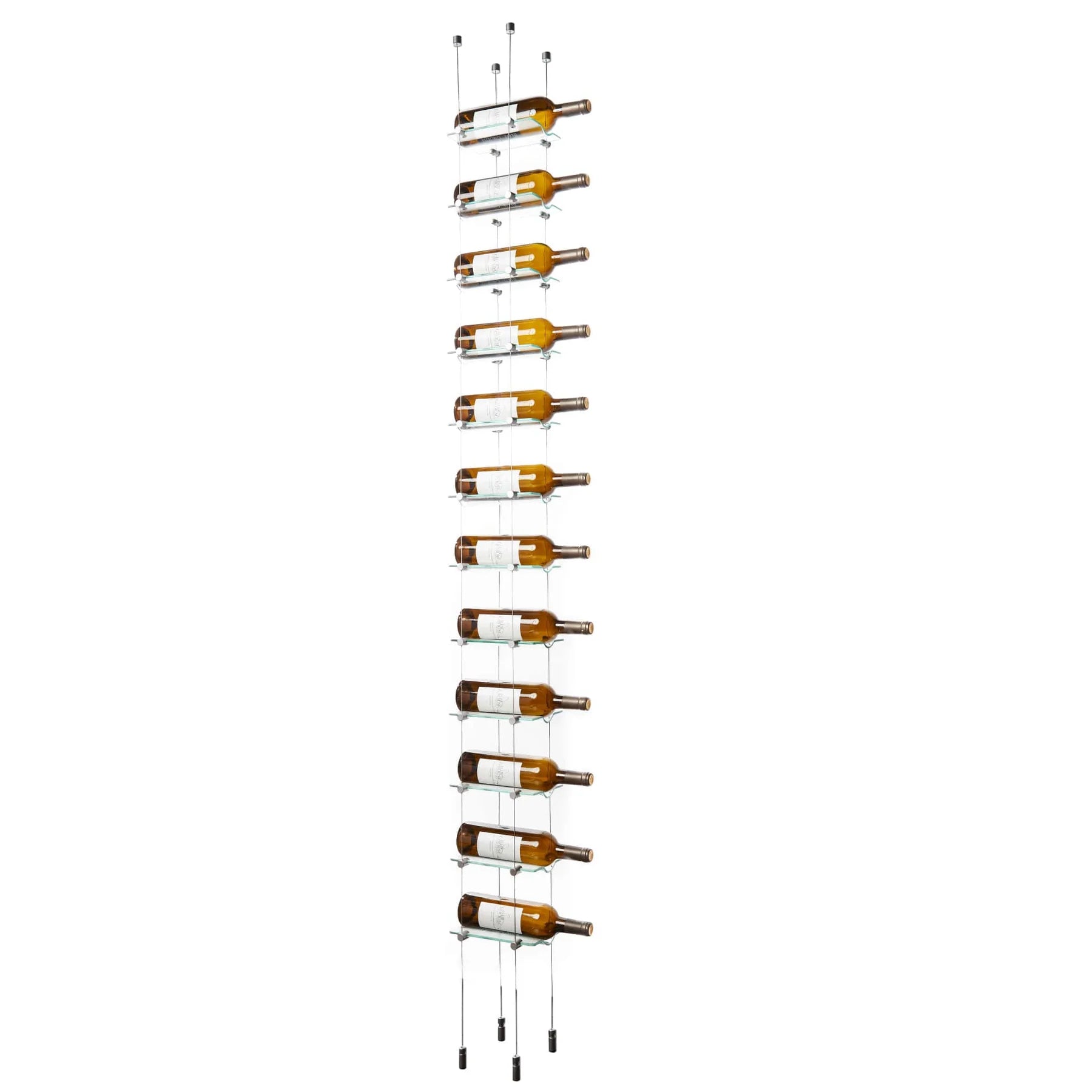 Blue Grouse 12 Bottle Floating Wine Rack Display Kit - Wall Mounted Wine Storage for Kitchen, Bar & Dining Room Decor