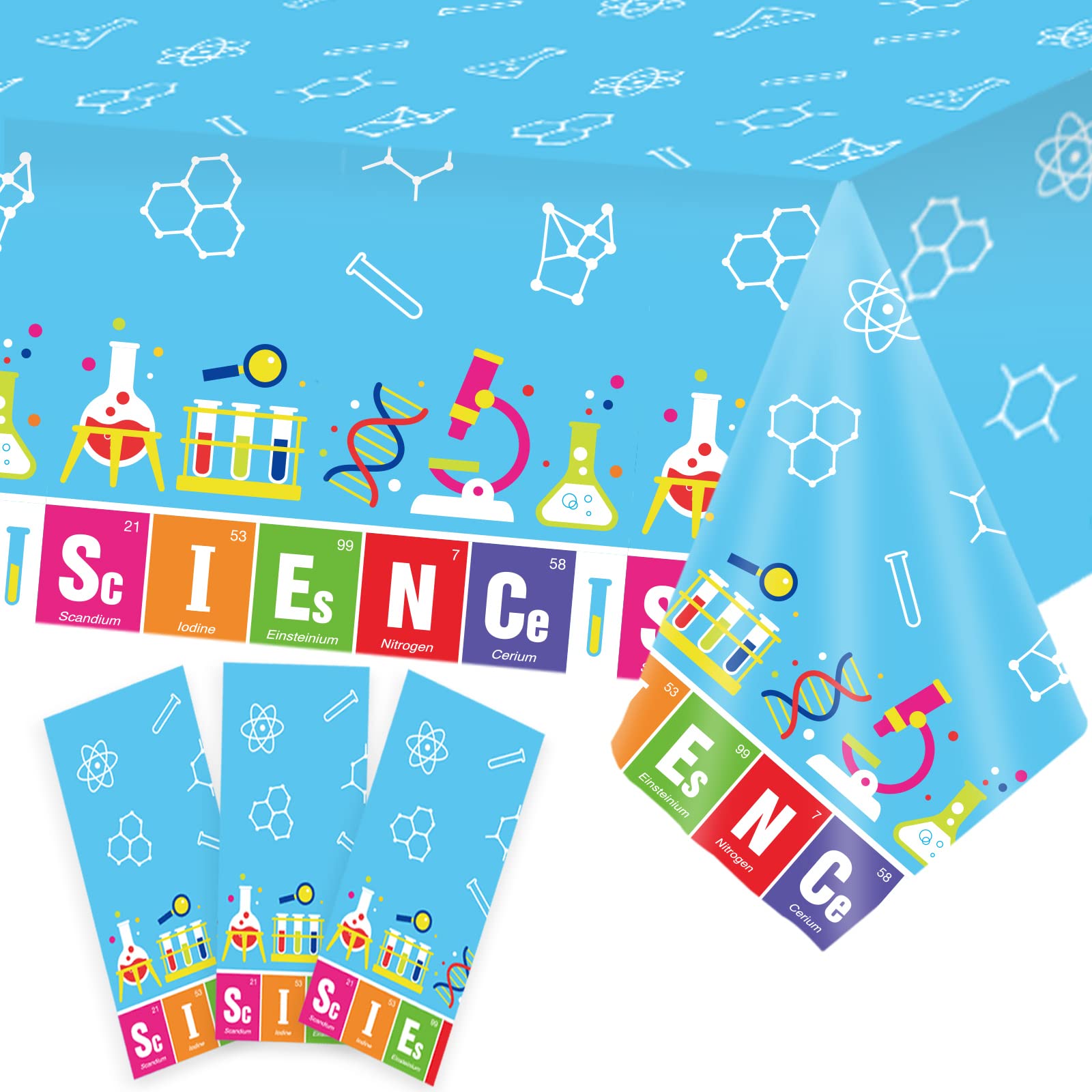 Chiazllta 3-Piece Science Themed Tablecloth Set - 108