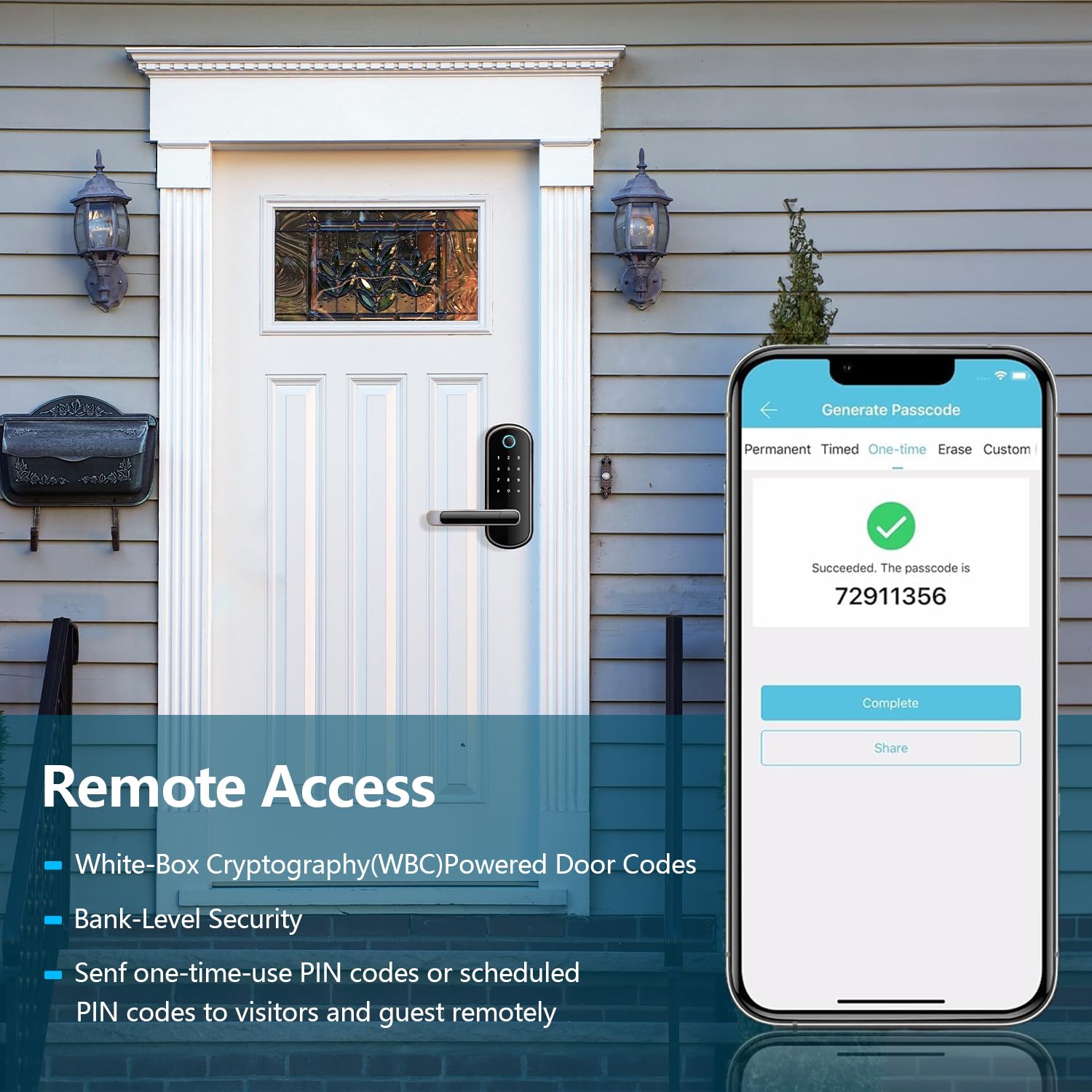 Smart Electronic Door Lock with Fingerprint & Keypad - Keyless Entry Handle Lock for Home Security - Perfect for Apartments, Offices & Vacation Rentals