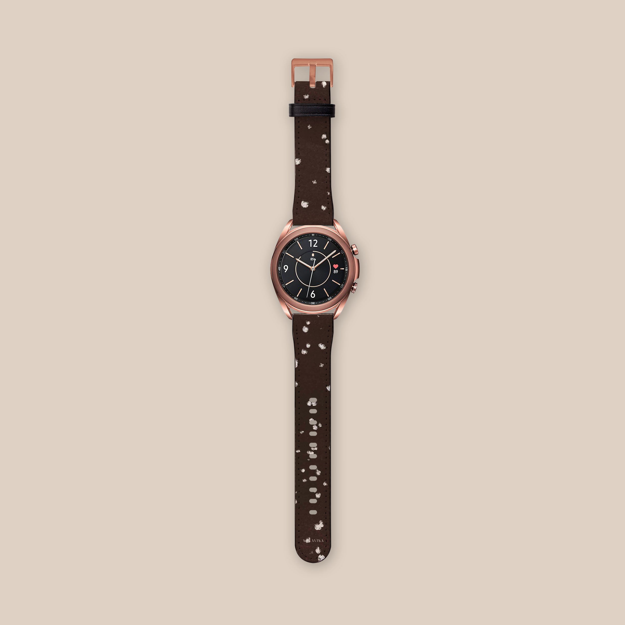 Premium Chocolate Dots Galaxy Watch Band - Stylish & Durable Replacement Strap for Samsung Galaxy Watch - Perfect for Workouts, Office & Everyday Wear