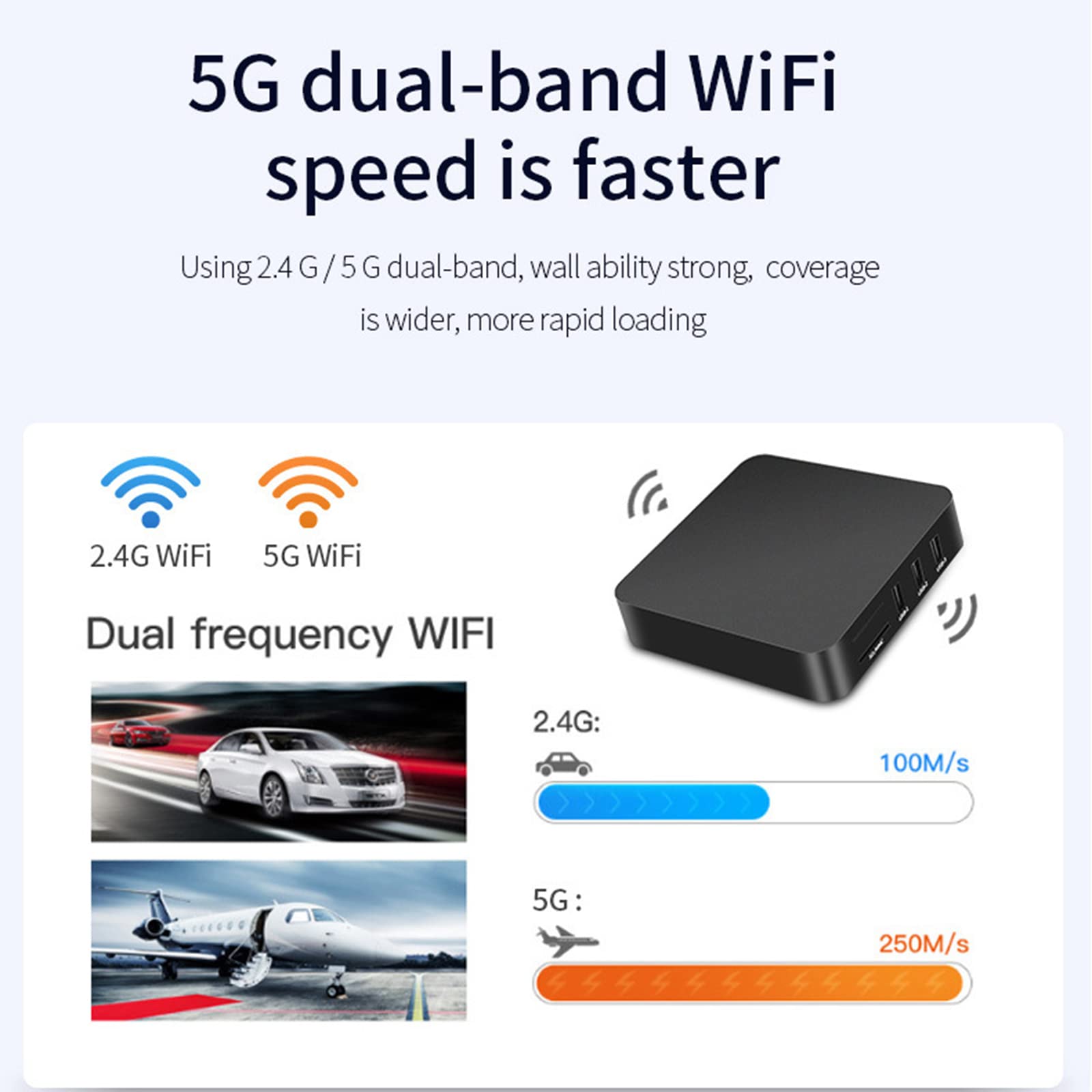 Lihuzmd Smart TV Box - Android 10.0 4K Ultra HD Streaming Media Player with WiFi 5G, Rockchip RK3228A Quad Core Processor, 4GB RAM + 64GB ROM - Perfect for Netflix, Hulu, YouTube & Home Entertainment System