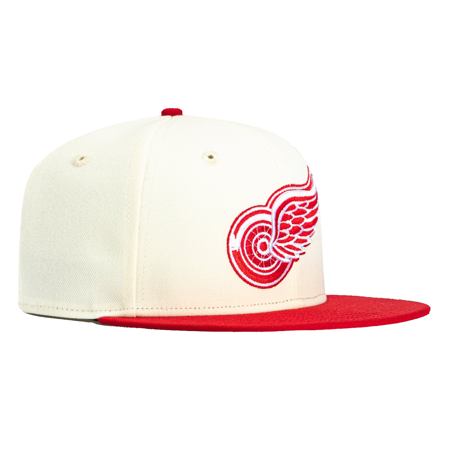 New Era 59Fifty Detroit Red Wings Snapback Hat - White with Red Logo | Official MLB Baseball Cap for Men & Women | Perfect for Games, Fan Gear & Streetwear Fashion