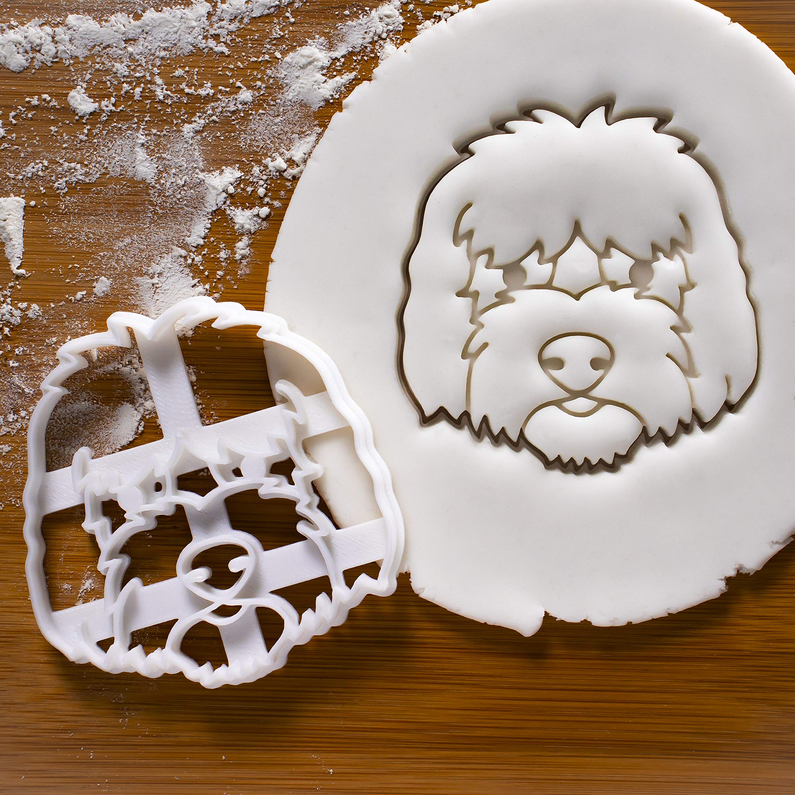 Goldendoodle Face Cookie Cutter - 1 Piece Stainless Steel Dog Shaped Biscuit Mold for Baking | Perfect for Dog Lovers, Birthday Parties & Holiday Treats