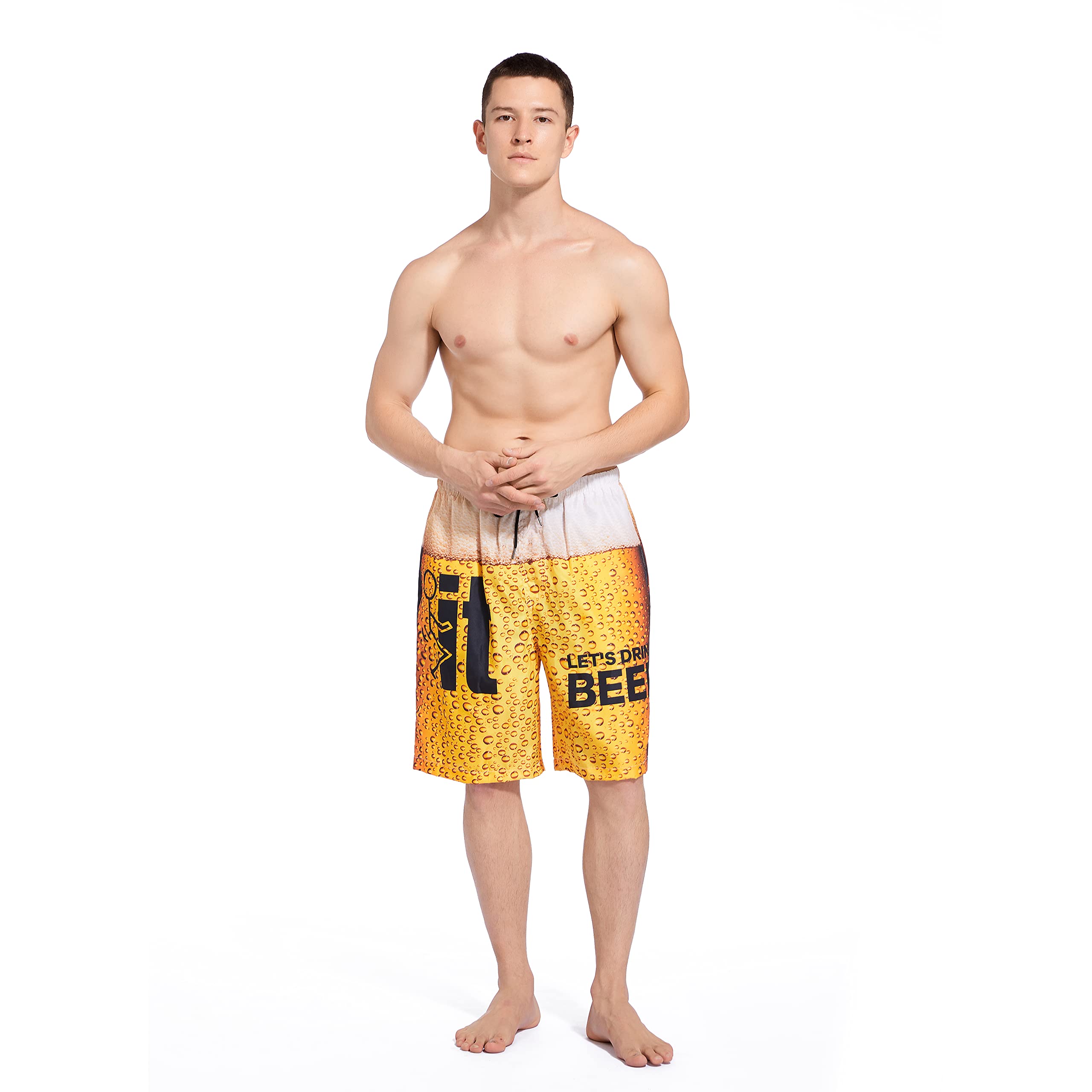 **Men's Quick Dry Swim Trunks with Mesh Lining - Lightweight Board Shorts for Swimming, Beach & Water Sports**    *(Perfect for Pool Parties, Surfing, Vacation & Summer Activities)*