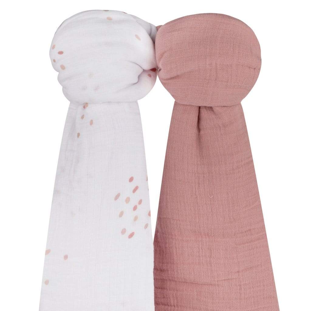 Ely's&Co. Soft Breathable Muslin Swaddle Blankets for Babies (2 Pack) - Perfect for Newborn Swaddling, Nursing Cover & Stroller Blanket