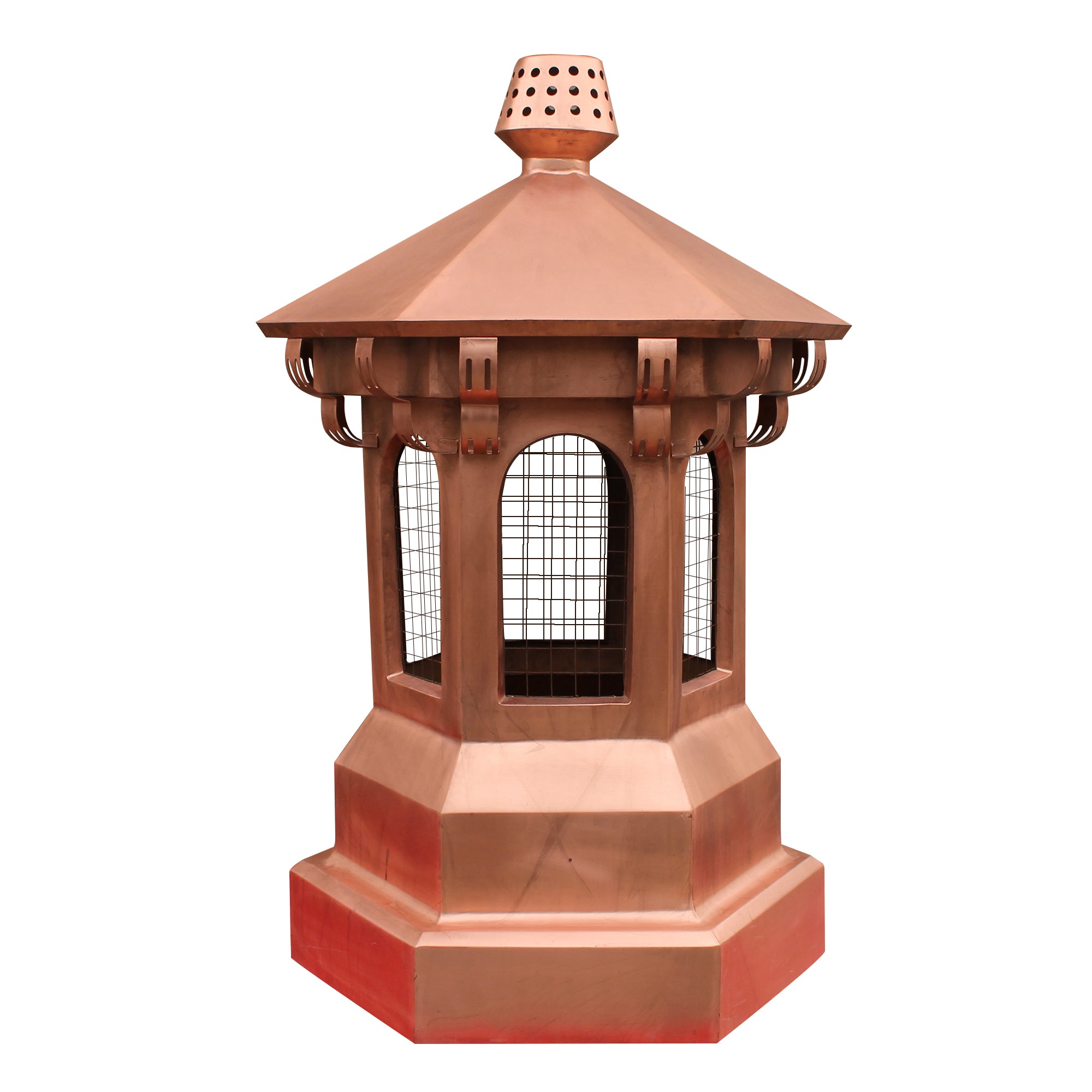 Custom Copper Chimney Cap CCC 006 - Durable Weatherproof Chimney Cover for Fireplace & Roof Protection - Perfect for Home, Cabin, and Outdoor Use