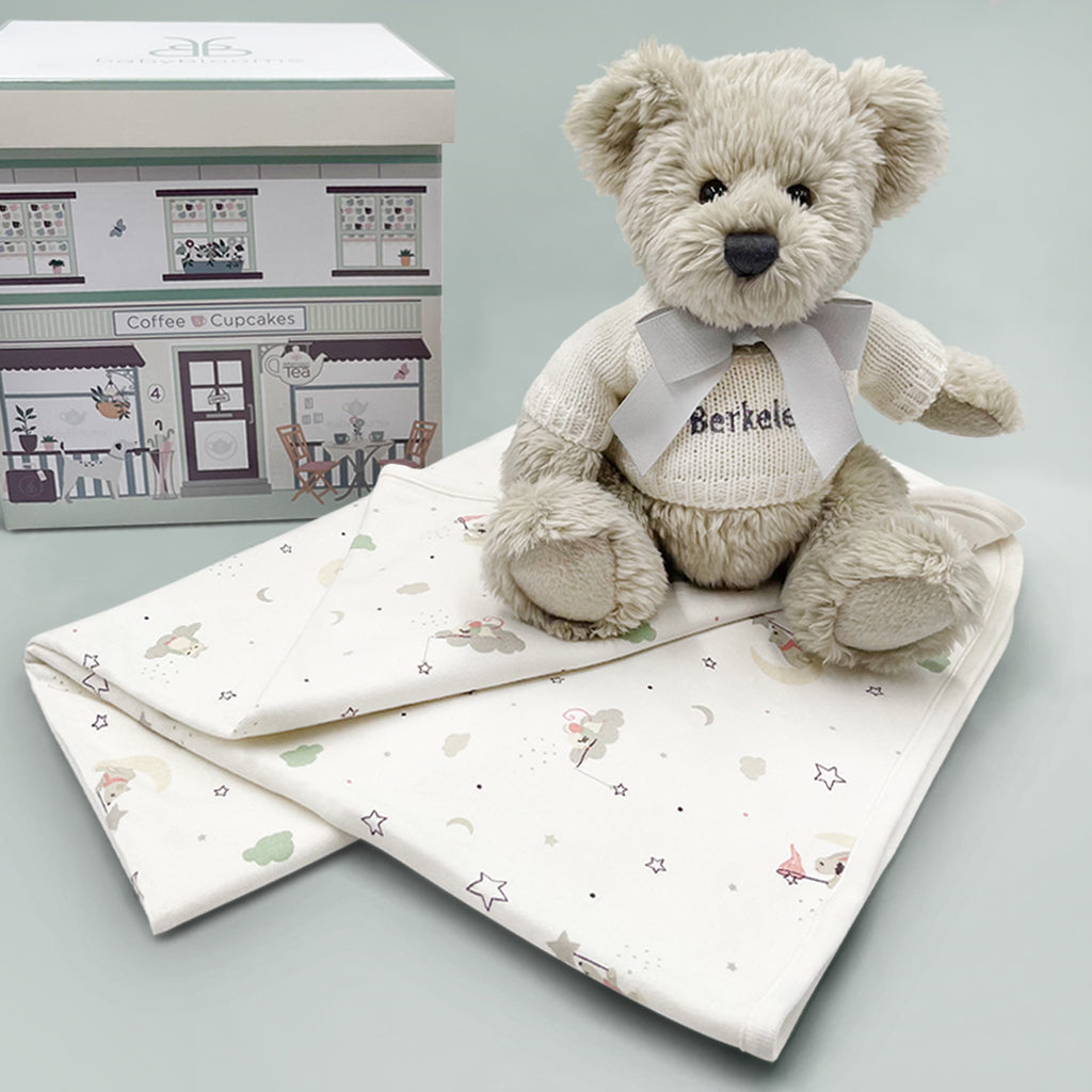 Personalized Berkeley Bear & Little Love Baby Wrap - Neutral Gender Baby Carrier for Newborns - Perfect for Nursing, Bonding & On-the-Go Parenting