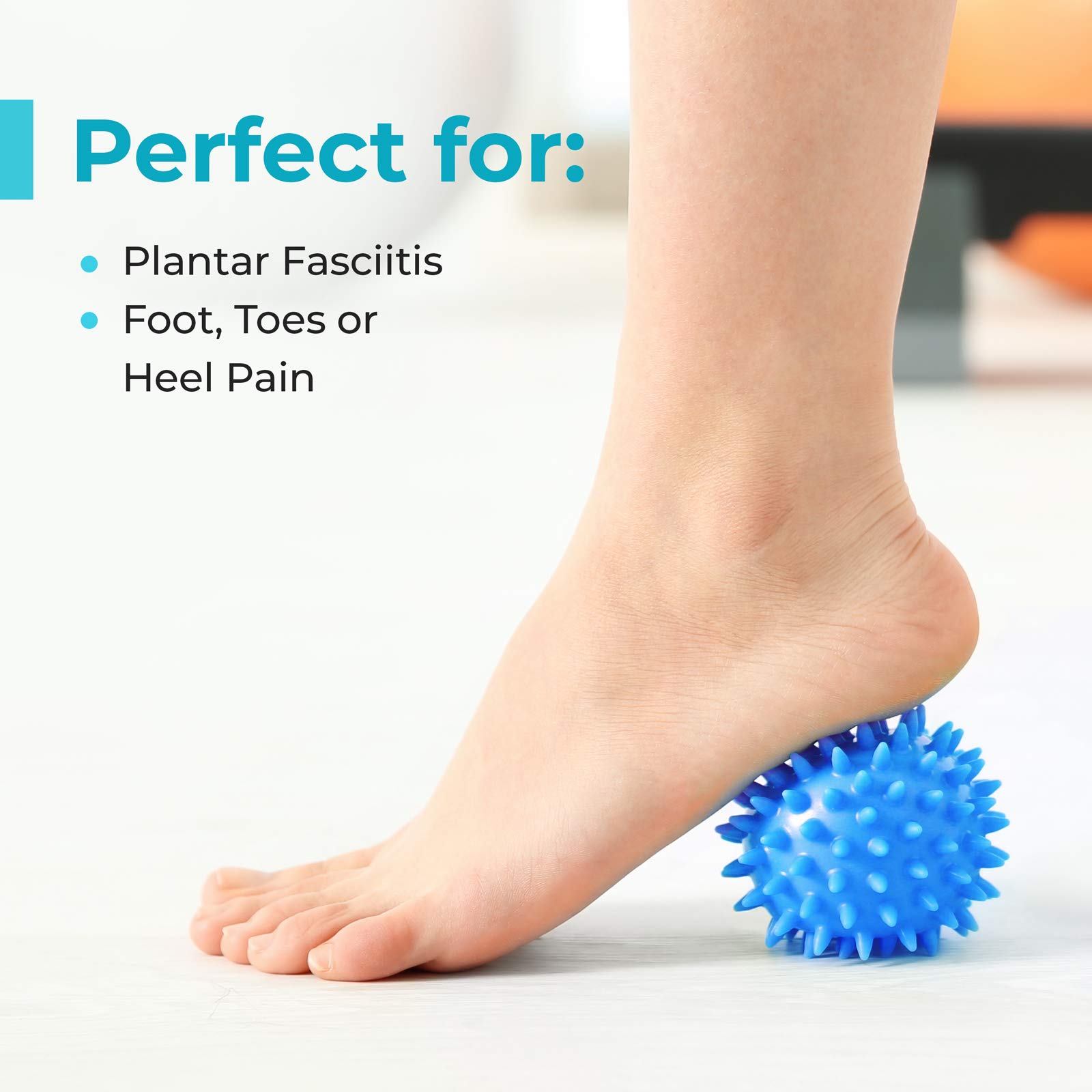 Beenax Spiky Massage Balls Set of 3 (6cm, 8cm, 10cm) - Deep Tissue Therapy for Plantar Fasciitis, Trigger Point & Myofascial Release - Perfect for Yoga, Pilates, Physical Therapy & Stress Relief at Home or Gym