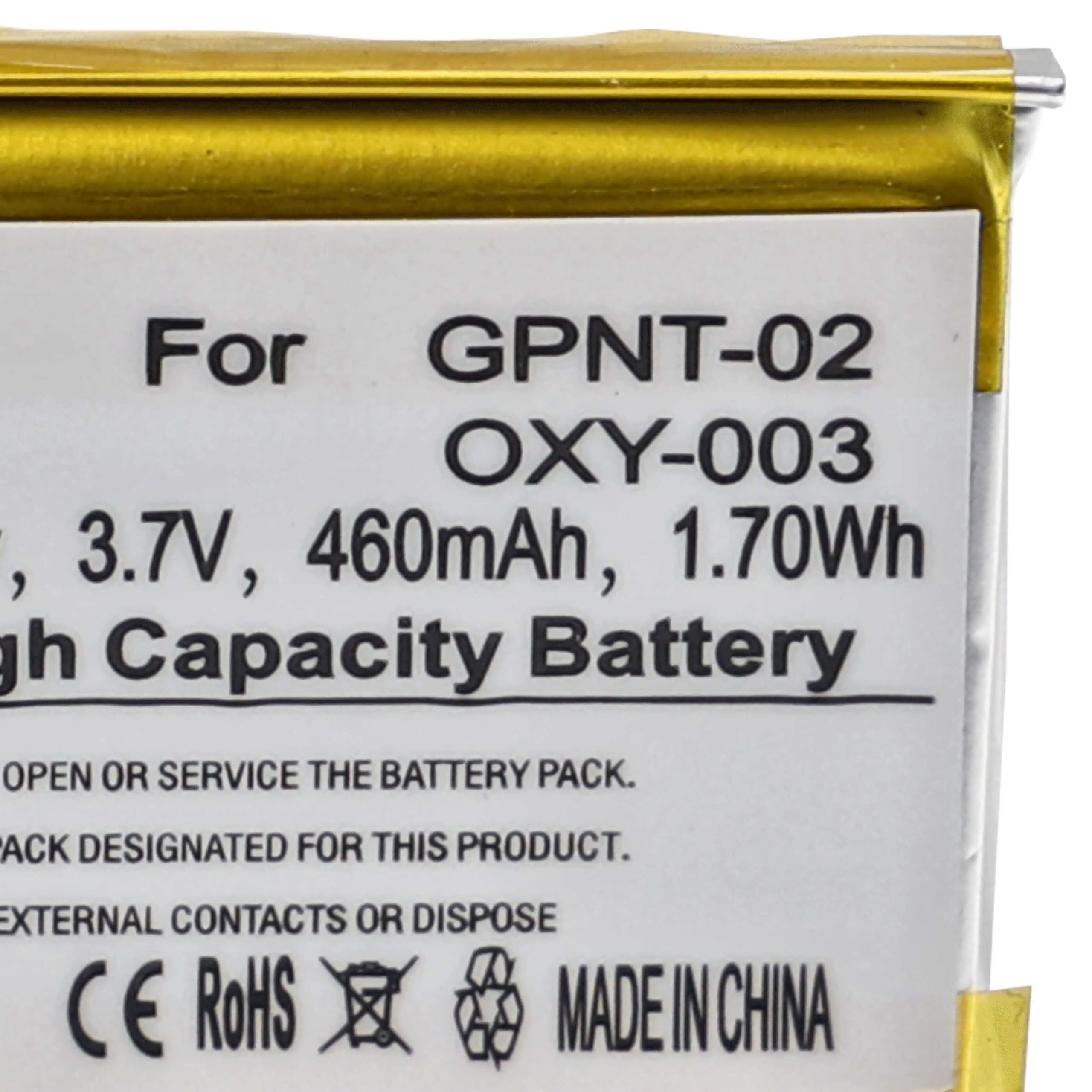 Replacement Li-Polymer Battery for Nintendo Gameboy Micro (GBM) Console - Compatible with OXY-001, OXY-003, GPNT-02 Models - 460mAh 3.7V Power Supply - Perfect for Gaming On The Go & Console Restoration Projects