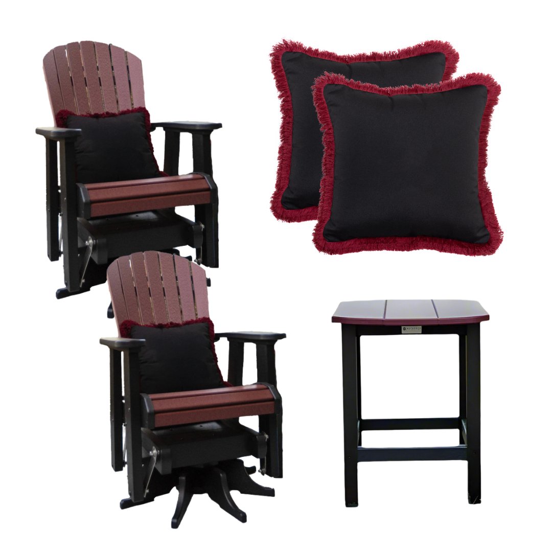 Black Pillow with Black Fringe