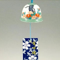 Authentic Arita Yaki Japanese Wind Bell - Handcrafted Ceramic Furin Wind Chime with Camellia Design | Perfect for Garden Decor, Patio Ornaments & Zen Meditation Spaces