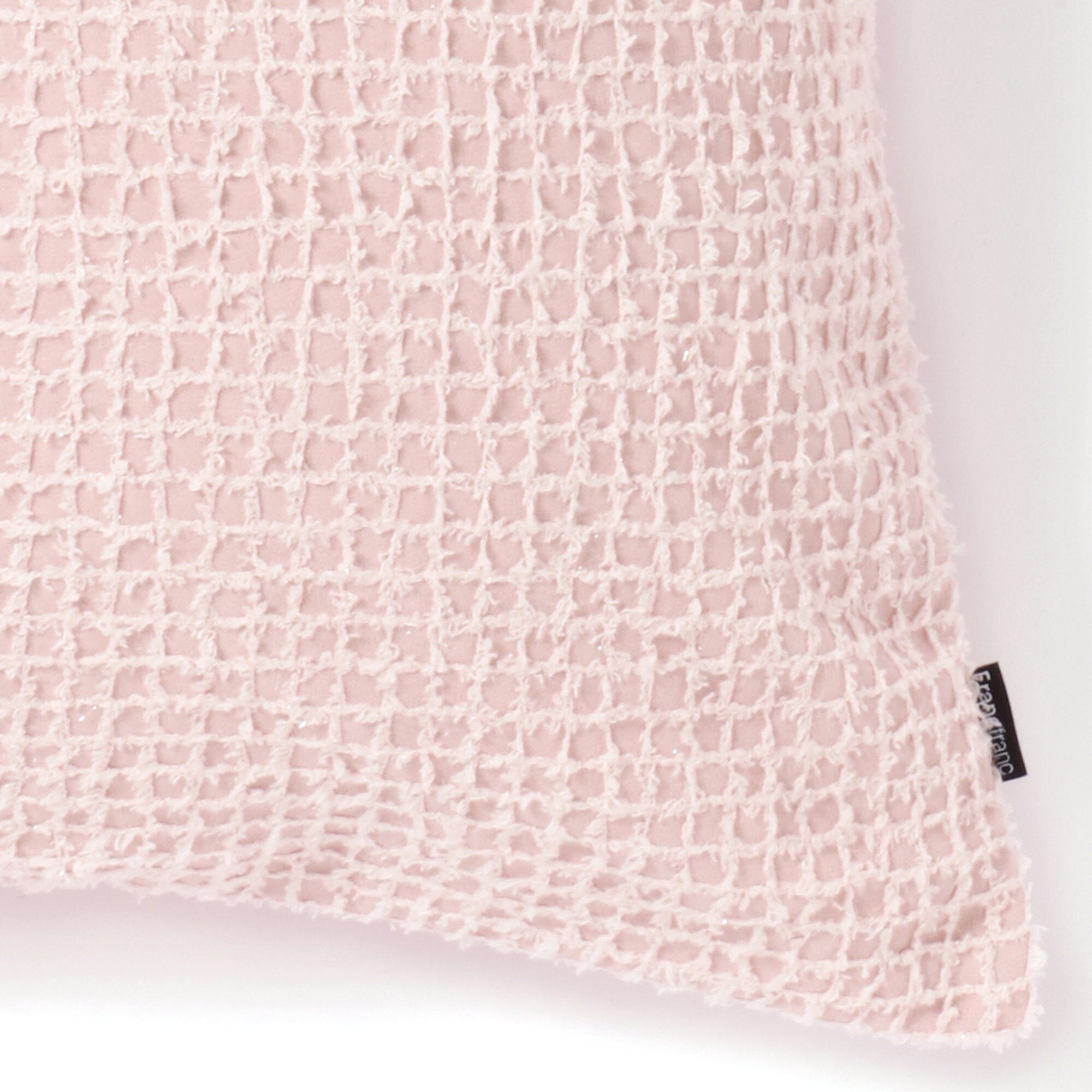 Elegant 450x450 Grid Cushion Cover in Light Pink - Soft & Stylish Sofa Pillow Case for Living Room, Bedroom Decor