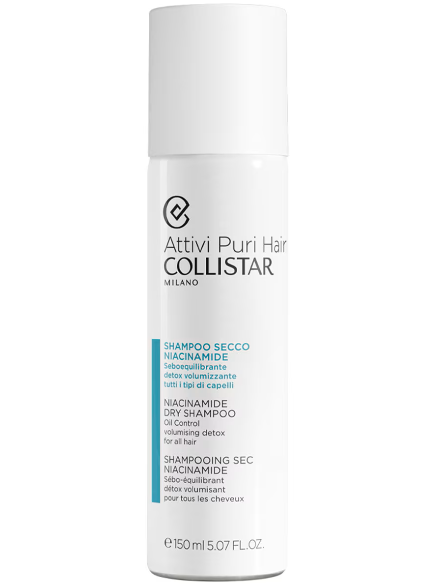 Collistar Niacinamide Dry Shampoo for Oily Hair - Volumizing & Refreshing Spray for Women & Men - Quick Hair Care Between Washes - Perfect for Travel, Gym & Busy Mornings