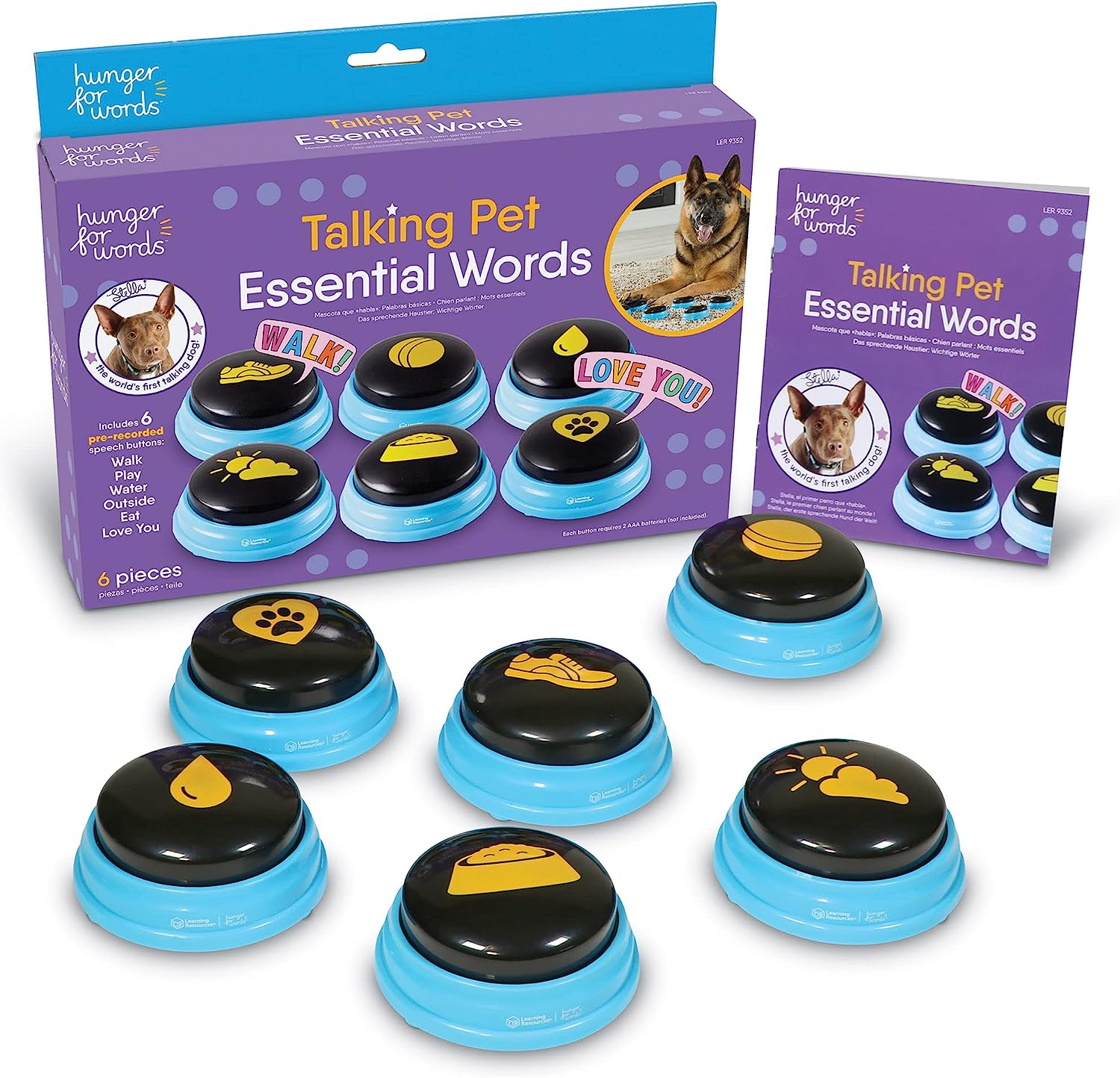 Dog Training Buttons for Communication - Teach Your Dog Words & Commands - Perfect for Pet Training at Home & Interactive Play