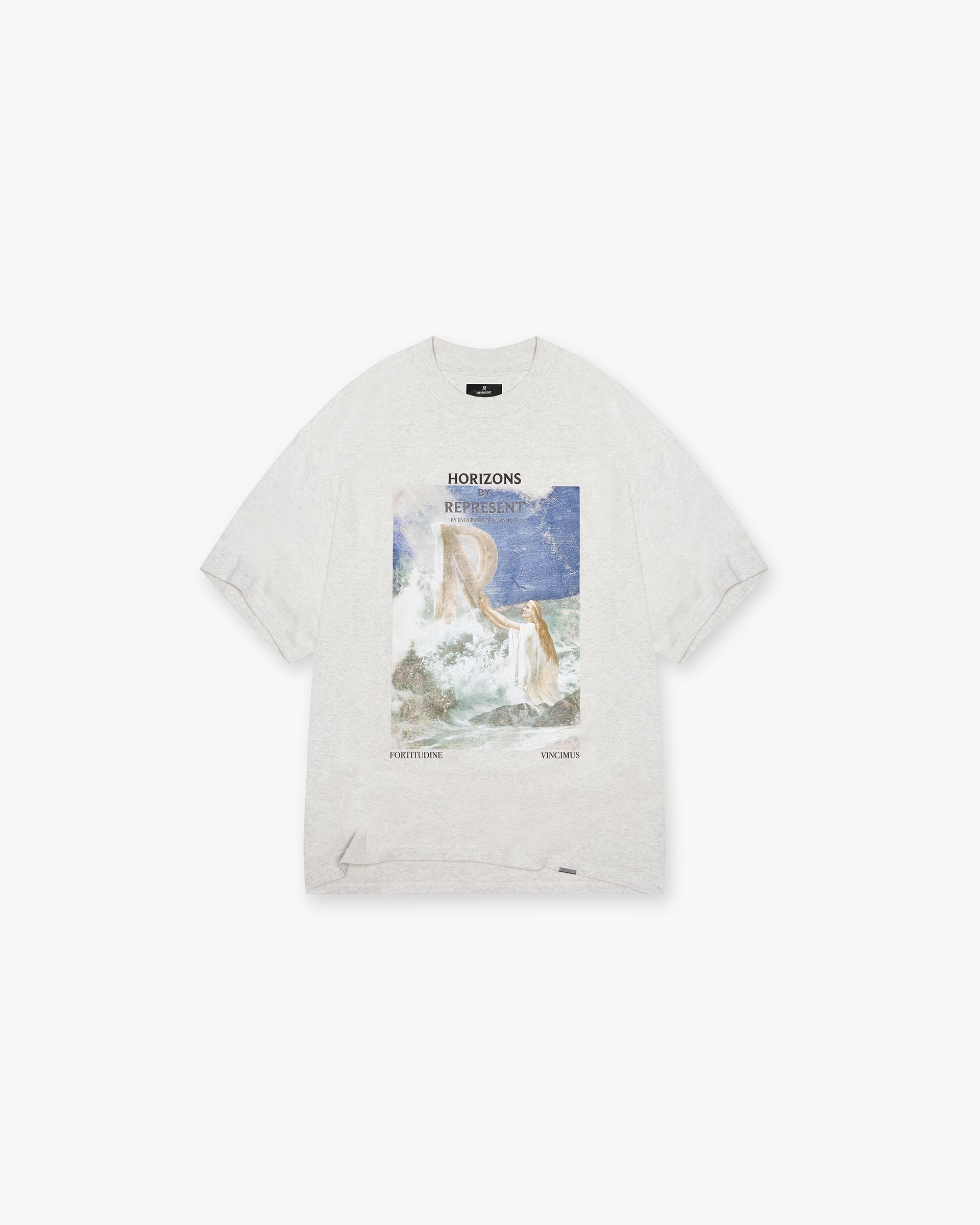 Higher Truth Premium Cotton T-Shirt - Soft Cream Marl Color - Perfect for Casual Wear, Street Style & Everyday Comfort