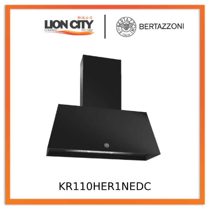 Bertazzoni KR110HER1NEDC 110cm Heritage Wall Mounted Range Hood - Stainless Steel Kitchen Exhaust Fan with LED Lights - Perfect for Modern Home Cooking and Ventilation