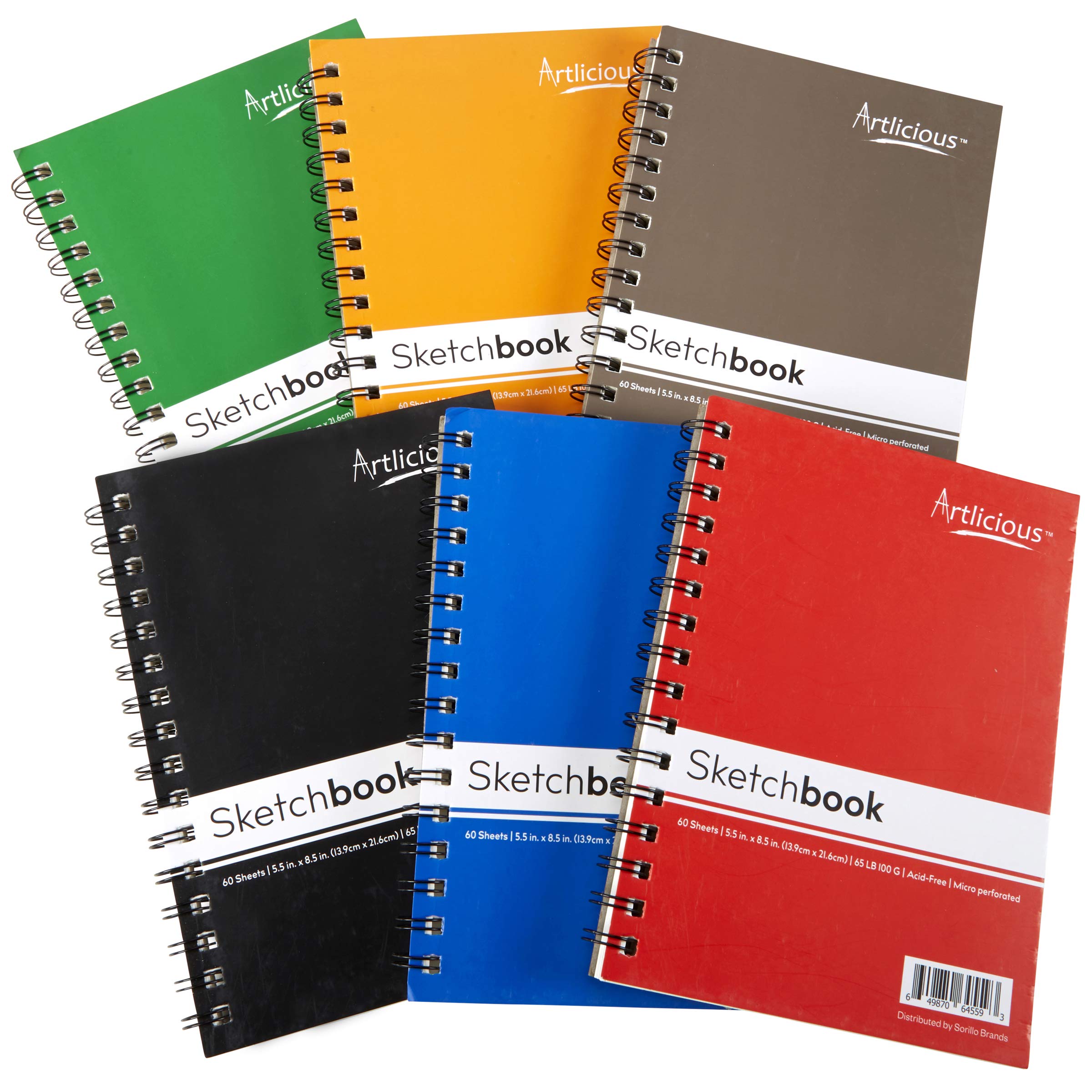 6 Pack Sketch Book - 5.5