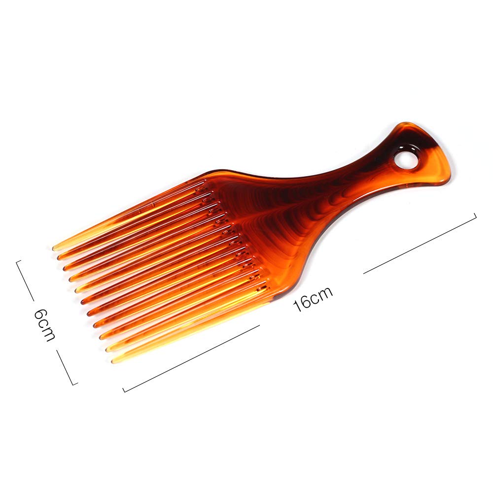 ANGGREK Wide Tooth Plastic Hair Comb - Anti-Tangle Detangling Comb for Curly & Afro Hair - Perfect for Styling, Salon Use & Travel