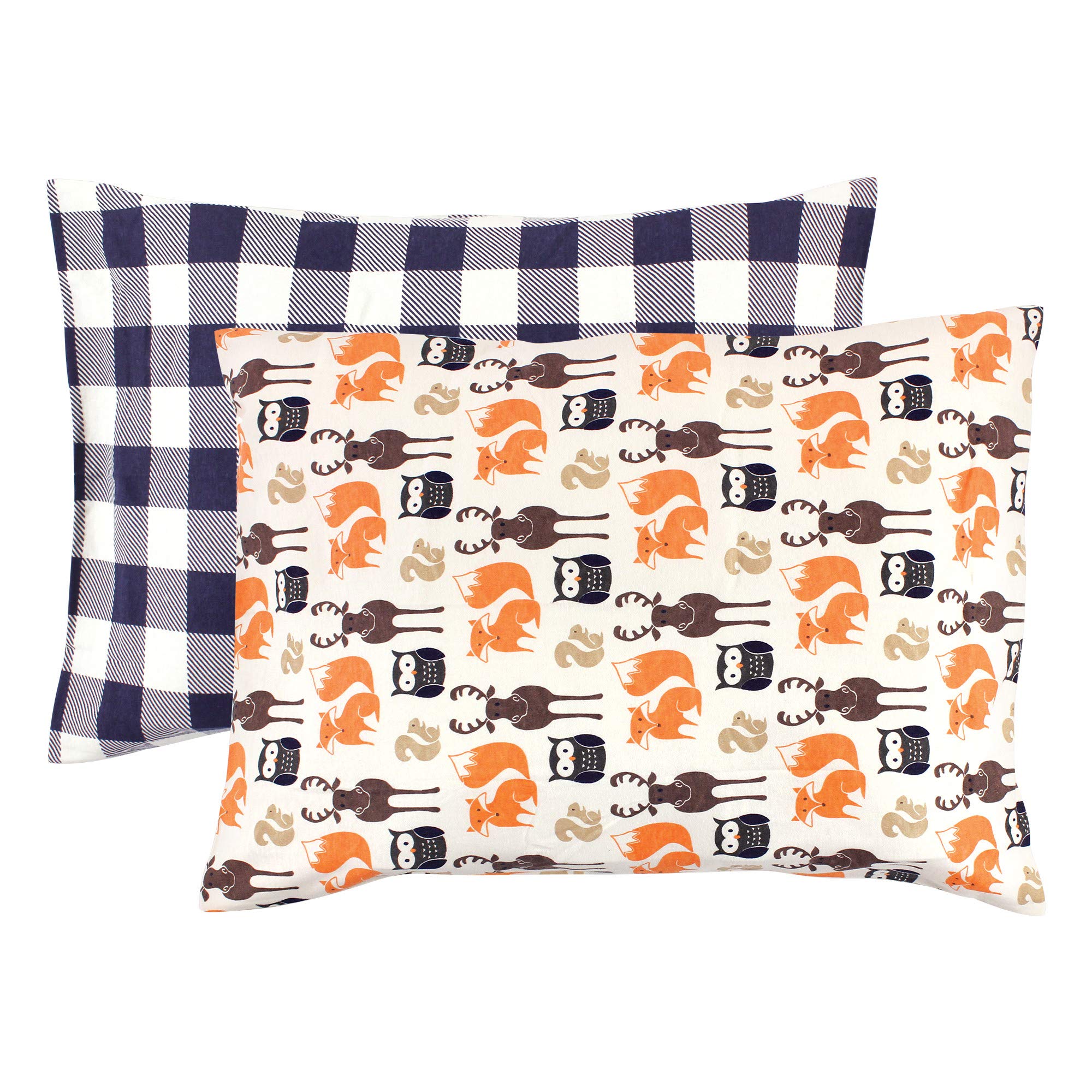Hudson Baby Unisex Cotton Toddler Pillow Case - Soft Forest Print - Perfect for Nursery, Daycare & Travel - One Size