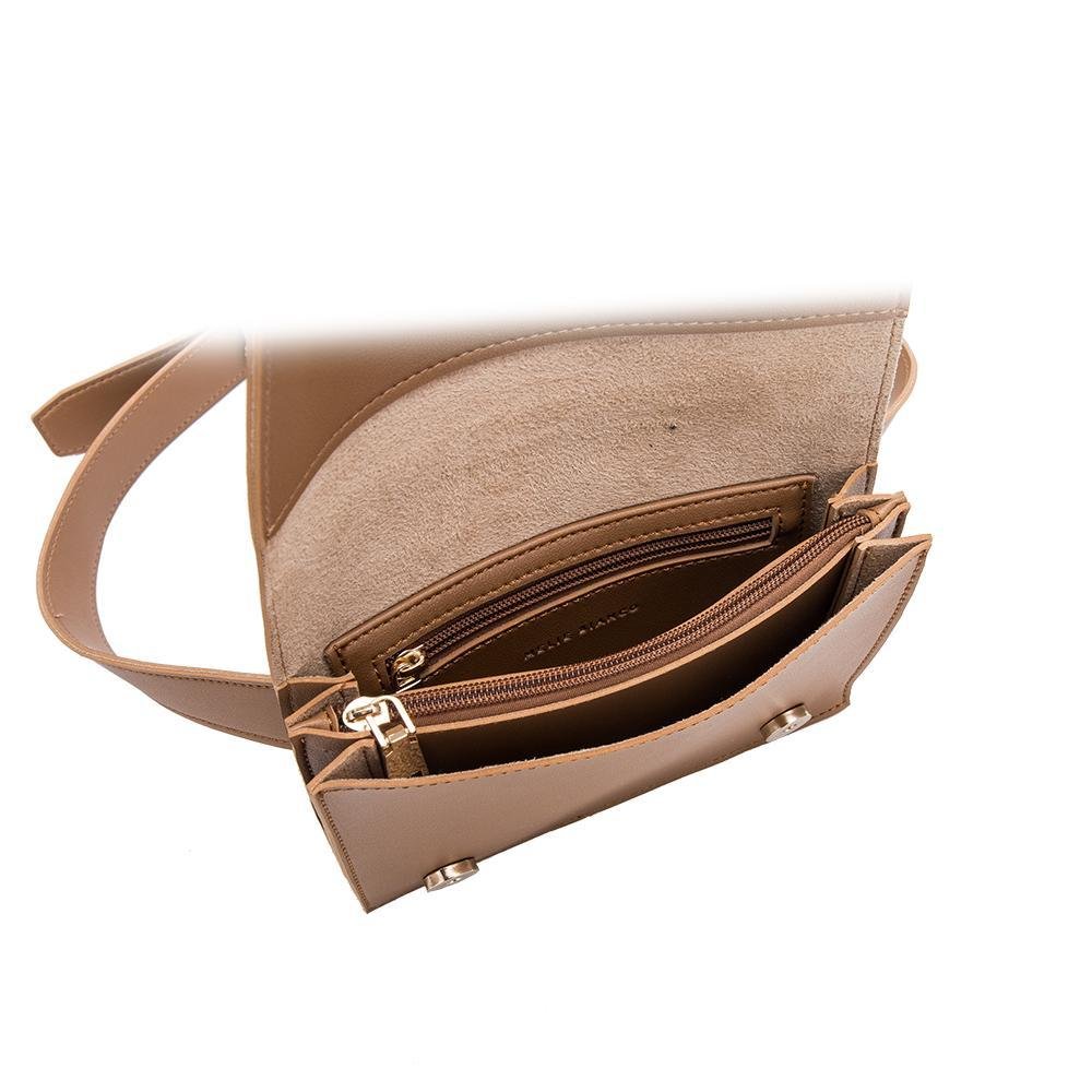 Melie Bianco Stylish Women's Waist Bag - Gabby Belt Design - Vegan Leather Crossbody Fanny Pack (Tan) - Perfect for Travel, Shopping & Everyday Use