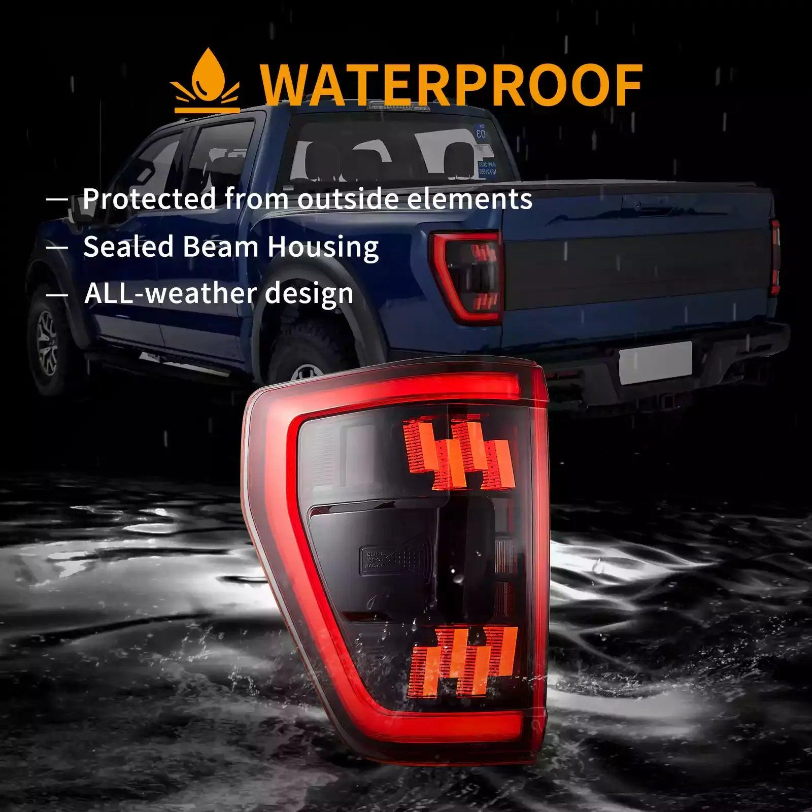 2021-2023 Ford F150 LED Tail Light Assembly - Full LED Replacement with Bright Lights & Easy Installation - Perfect for Night Driving, Off-Roading & Truck Customization