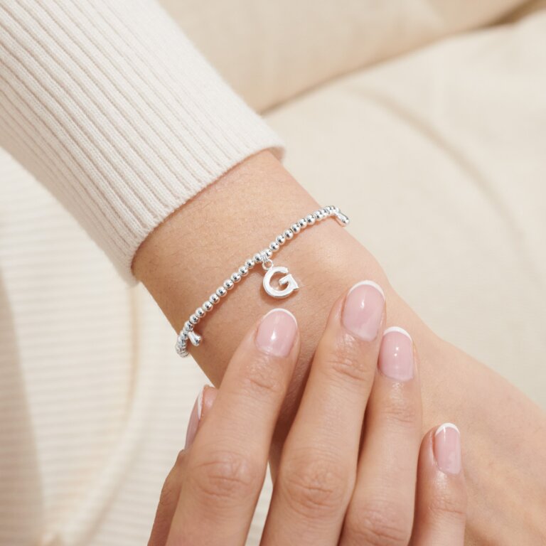Joma Jewellery Alphabet 'G' Bracelet - Elegant Letter G Charm Bracelet for Women, Perfect Gift for Birthday, Anniversary & Everyday Wear
