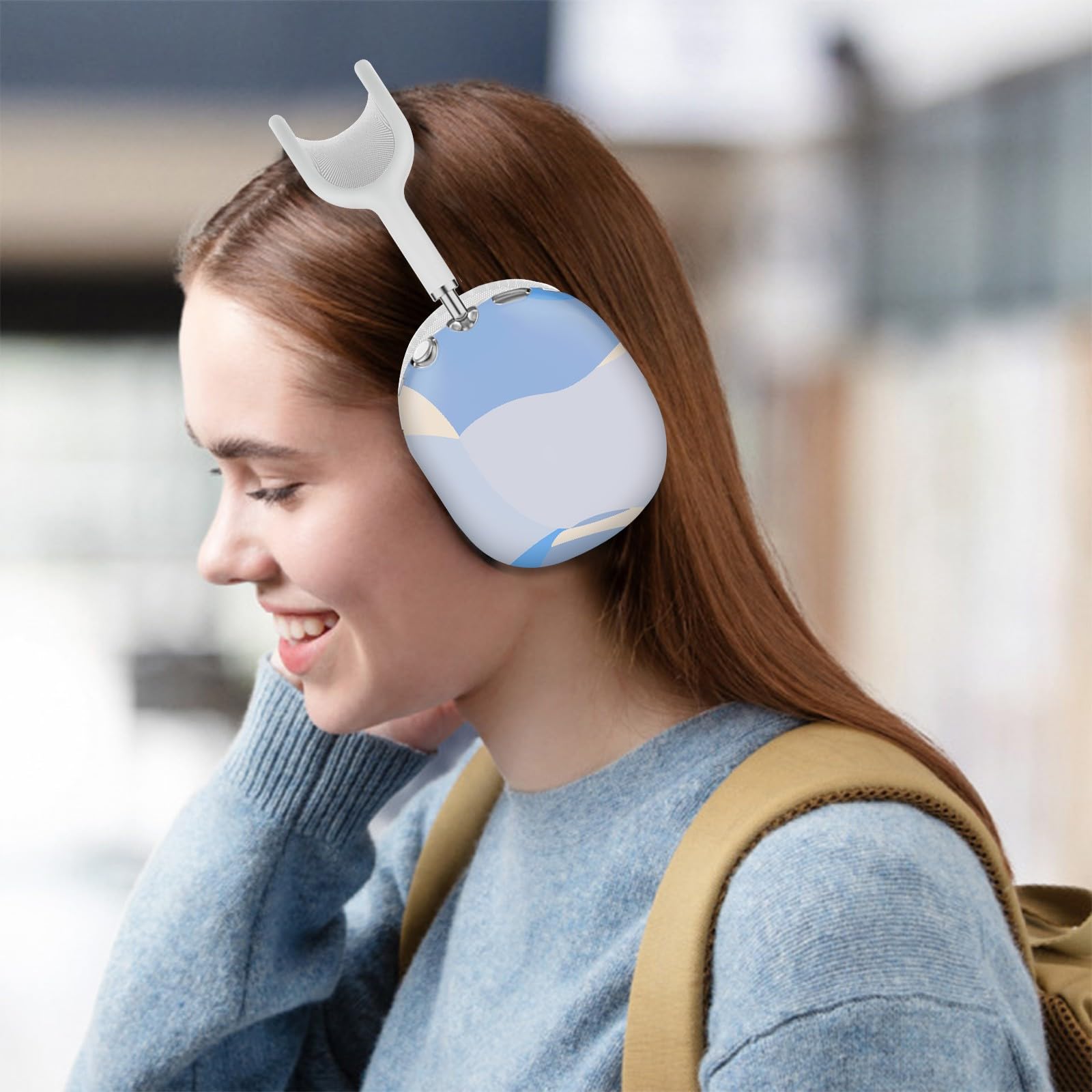 Premium AirPods Max Headphone Case - Soft TPU Skin with Anti-Scratch Protection, Ultra Protective Cover Accessory for Apple AirPods Max | Cute Painted Art Design | Perfect for Travel, Gym & Daily Use