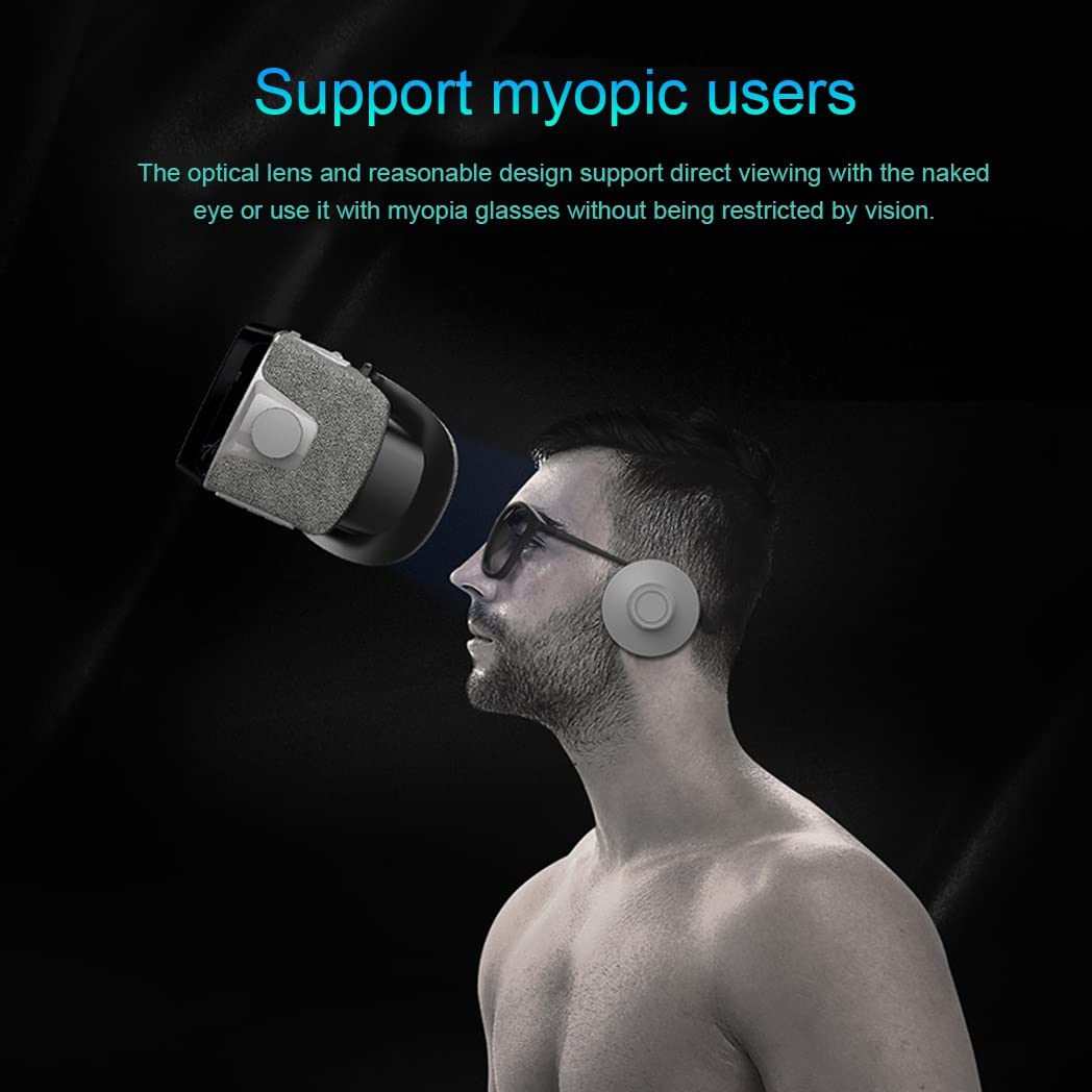 3D VR Headset with Bluetooth Controller - Compatible with iPhone 13 Pro Max/13 Pro/13/12/11, Samsung Galaxy S21, Huawei & Xiaomi Series - Immersive Gaming & Virtual Reality Experience for Movies, Travel & Education (Color: F, Size: iOS)