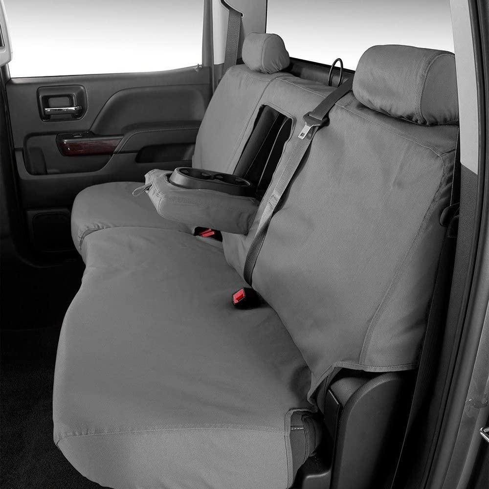 Covercraft Polycotton Custom Seat Covers for Cars & Trucks - Premium Grey Seat Protectors | Perfect for Daily Commute, Road Trips & Pet Protection