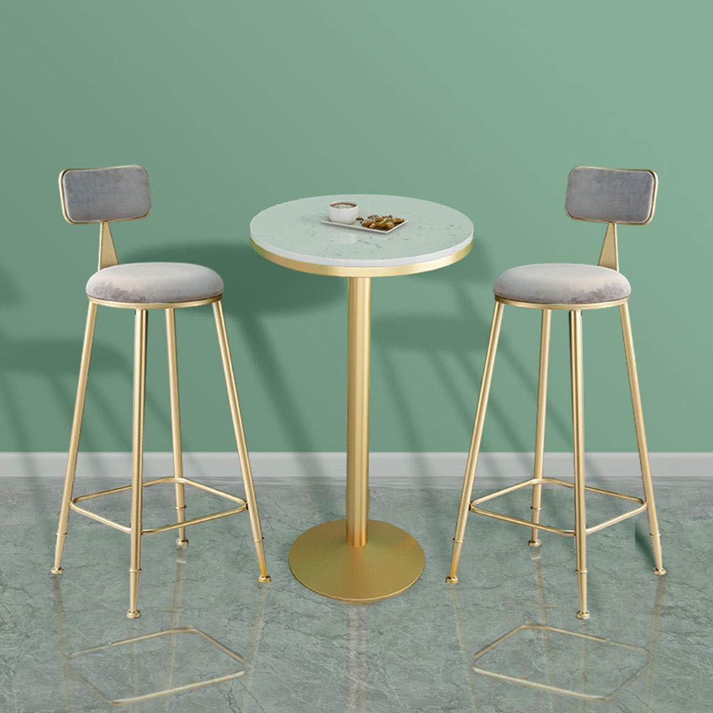 **Pub Bar Counter Bistro Table - Metal Frame & Marble Top for Easy Cleaning - Round Base Design - Perfect for Kitchen, Coffee Shop, Living Room & Home Bar - Durable & Stylish Dining & Entertaining Solution**