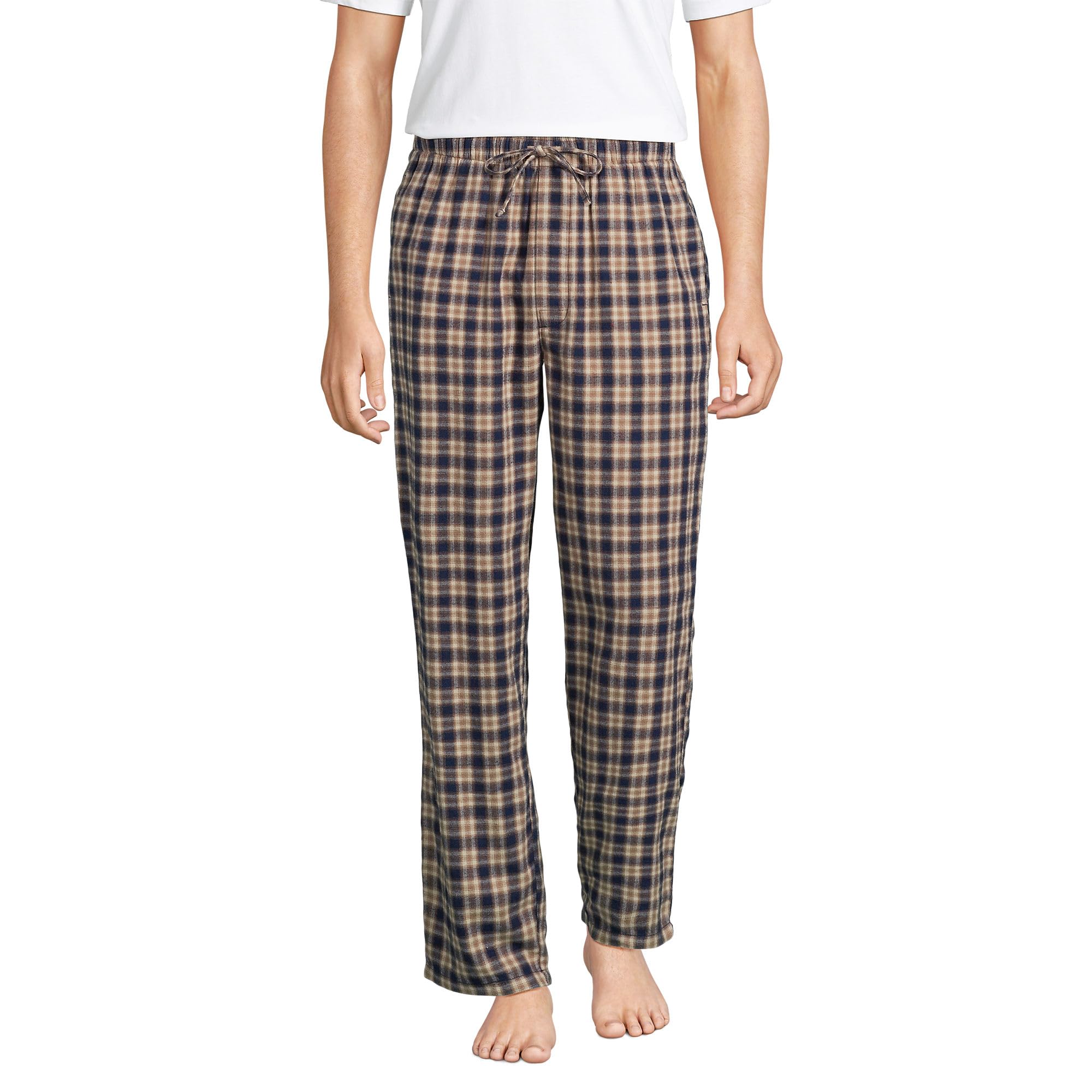 Lands' End Men's Flannel Pajama Pants - Soft & Comfortable Sleepwear for Winter Nights - Perfect for Lounging at Home or Holiday Gifts