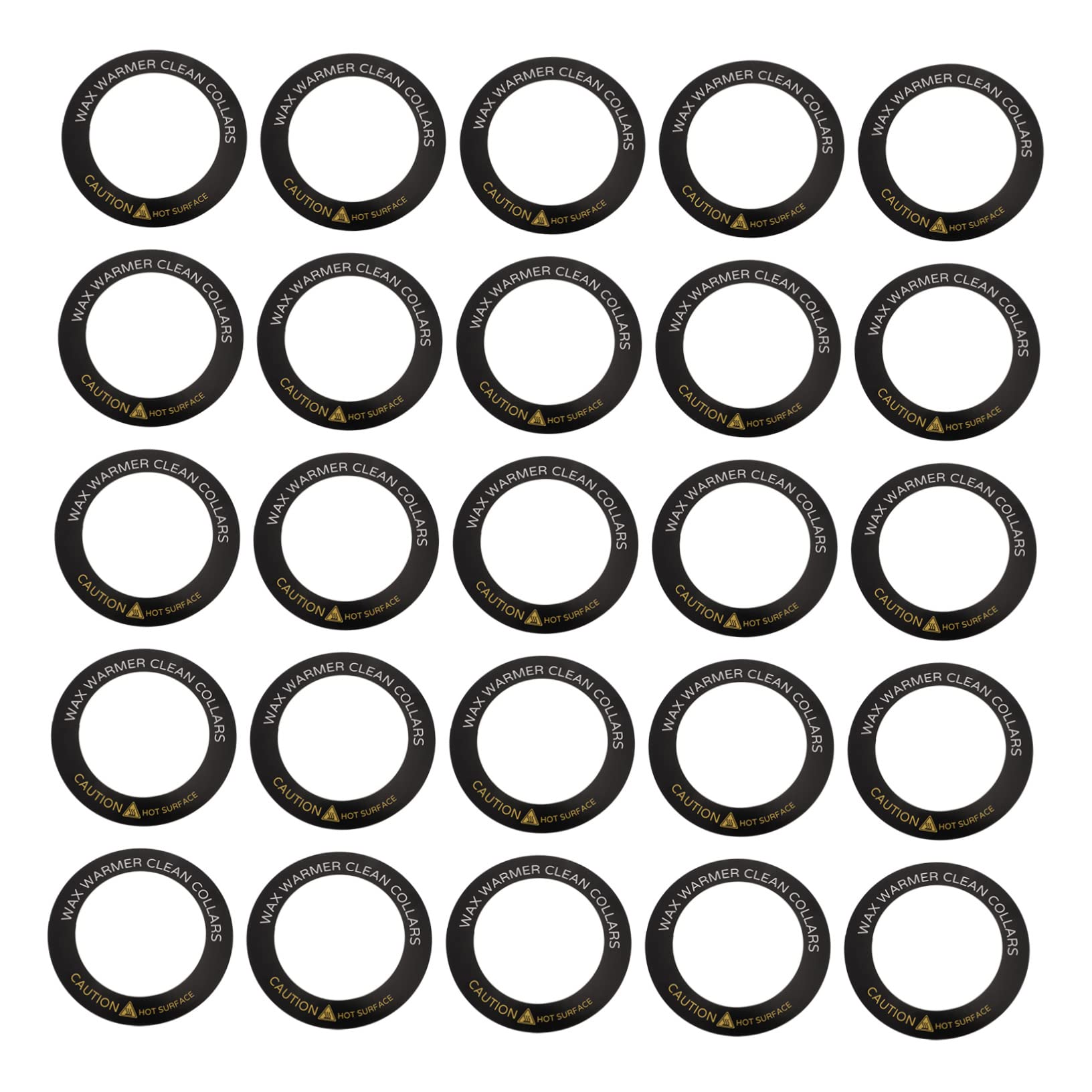 IPetboom 50pcs Wax Warmer Accessories Kit - Anti-Ring Wax Pot Collar, Hair Removal Wax Protector Rings, Heater Paper Washer & Wipes for Professional Waxing - Perfect for Salon, Spa & Home Use (Black)