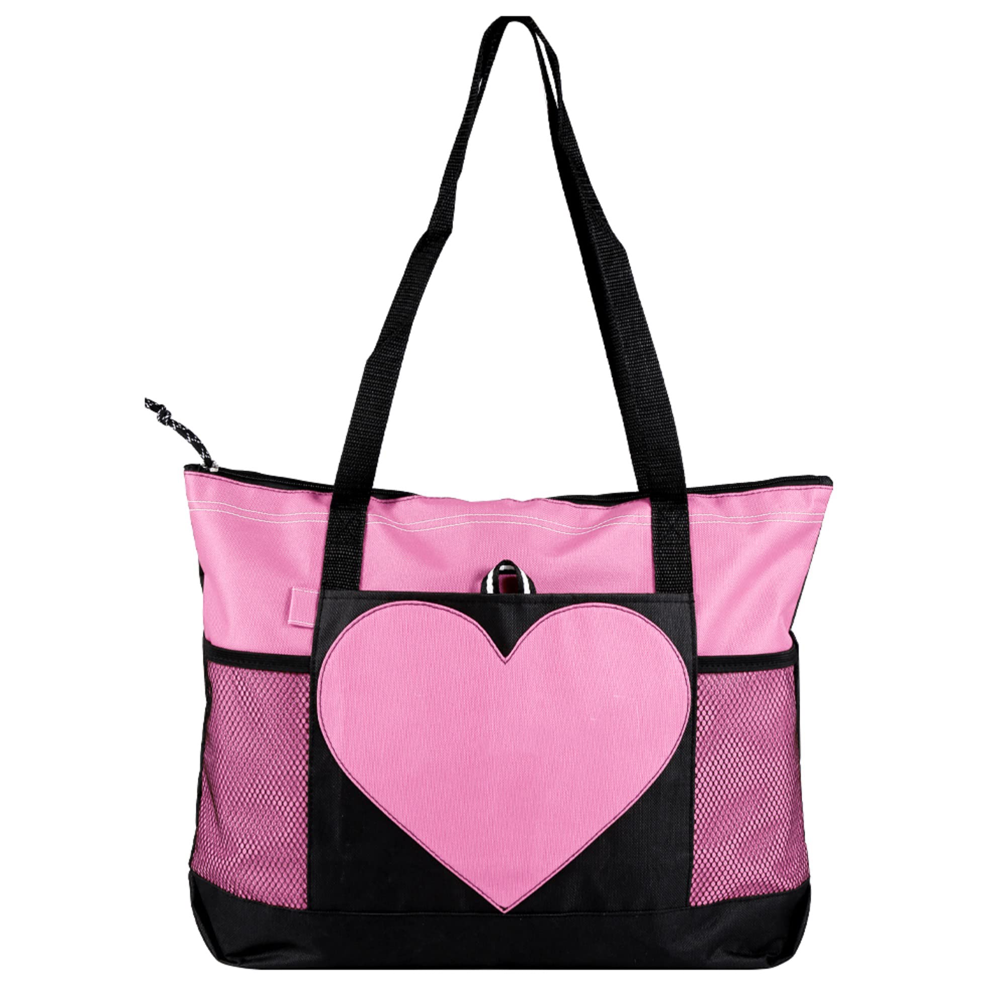 Stylish Large Tote Bag for Women with Zipper & Mesh Pockets - Lightweight Casual Shoulder Bag for Travel, Work, Shopping & Daily Use