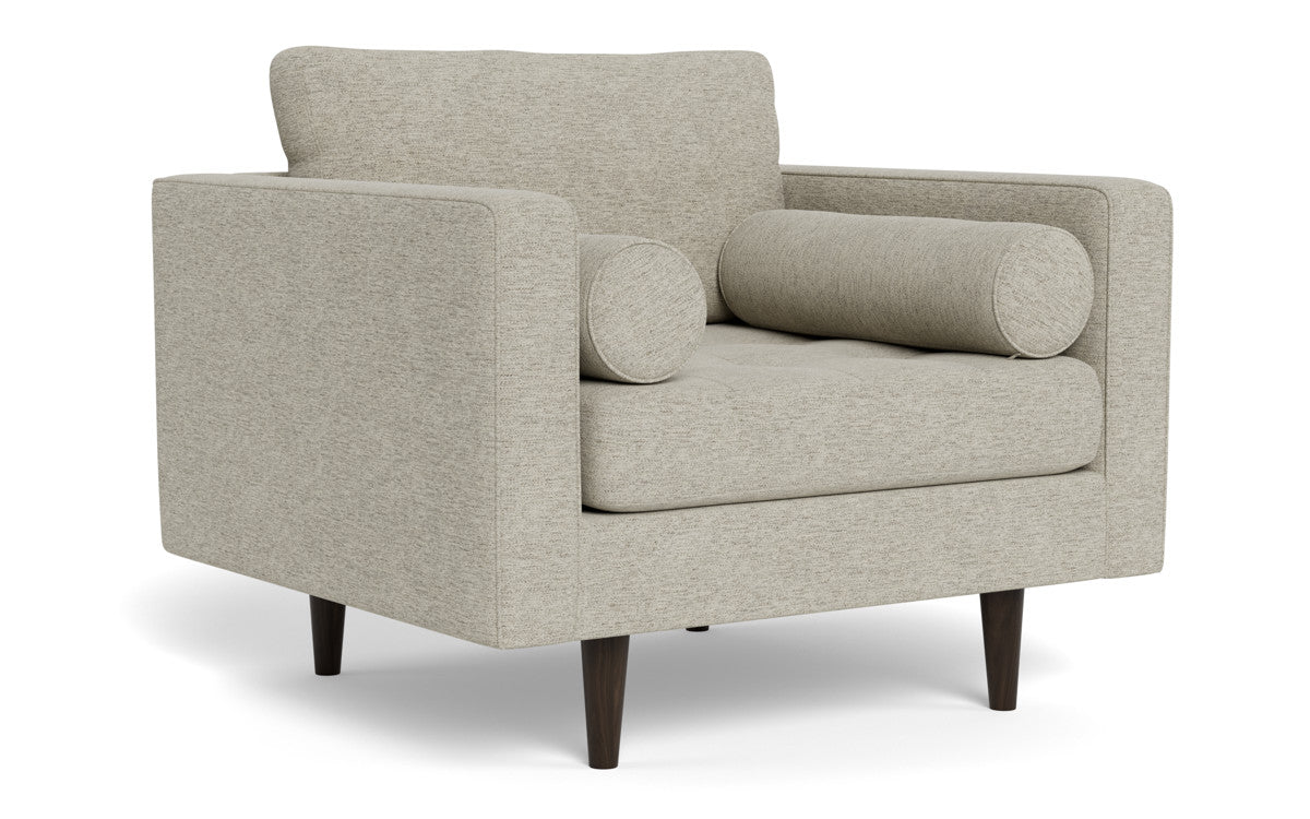 Stylish Ladybird 42 Arm Chair - Modern Accent Chair for Living Room, Bedroom & Office - Comfortable Upholstered Lounge Chair with Wooden Legs - Perfect for Reading Nook, Cozy Corner or Home Decor
