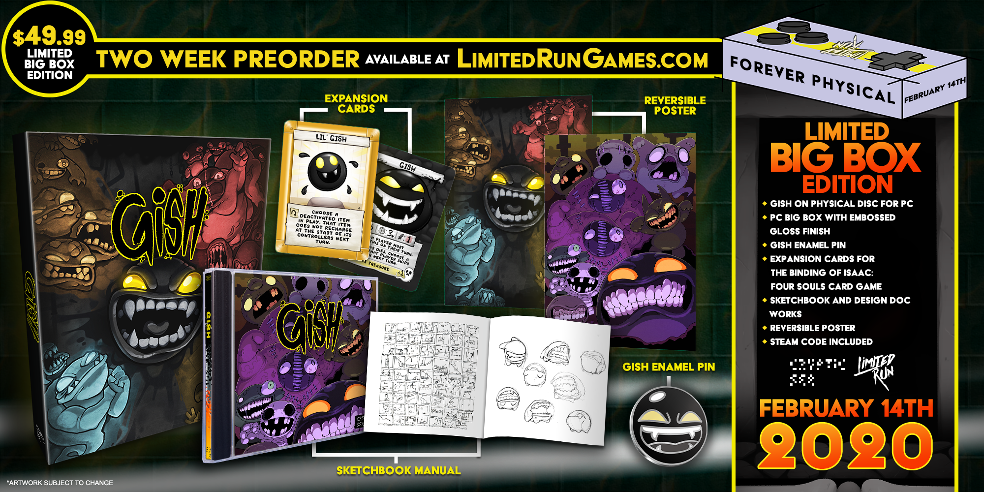 Gish Big Box Edition PC Game - Classic Platformer Adventure for Windows - Perfect for Retro Gaming Enthusiasts & Collectors