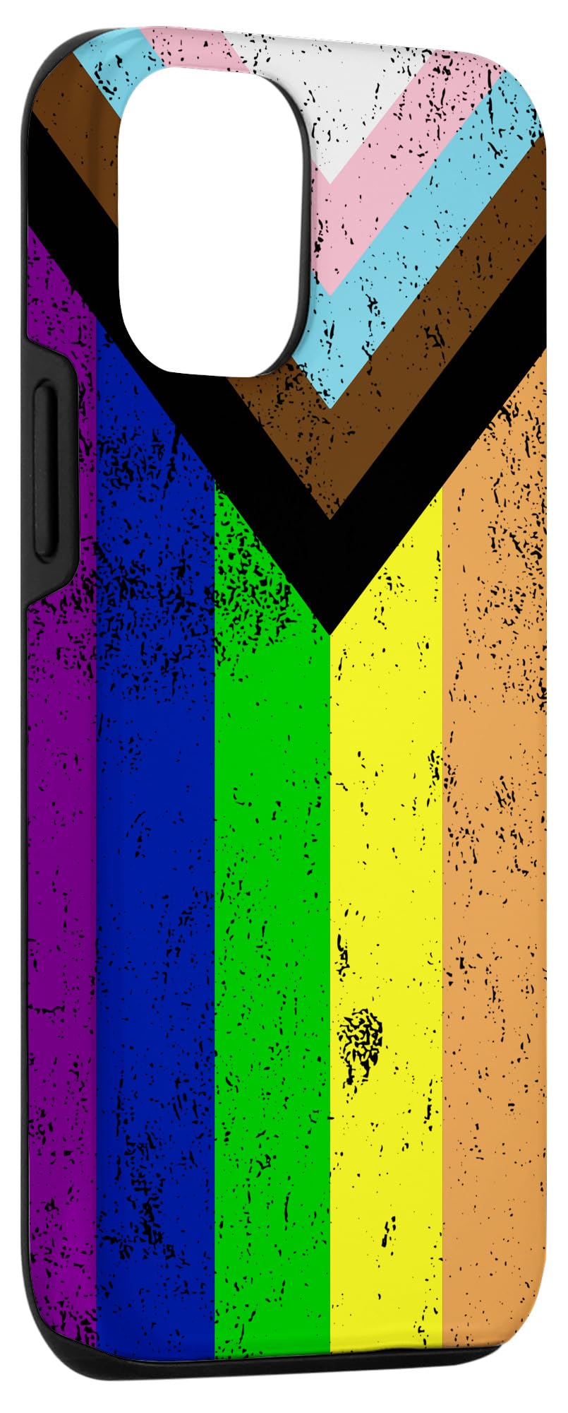 iPhone 12/12 Pro Case - LGBT Black Pride Rainbow Flag Design - African American BLM Gift - Perfect for Pride Month, Social Justice Events & Daily Use