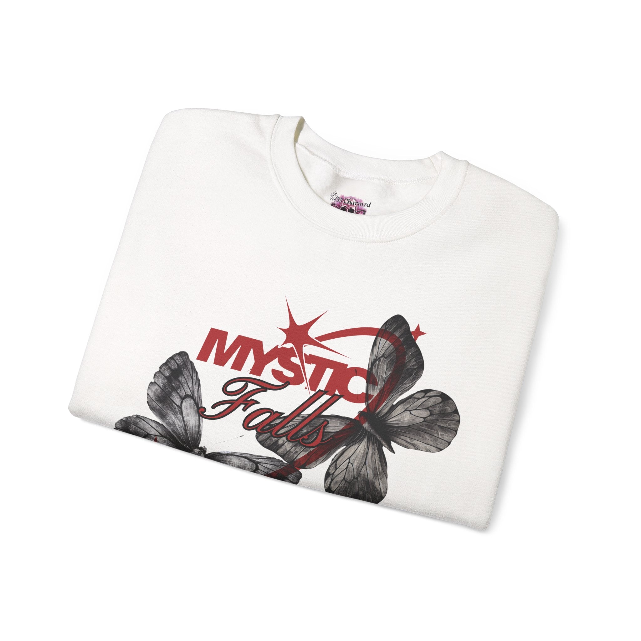 Mystic Butterfly Print Crewneck Sweatshirt for Women - Soft & Comfortable Pullover for Casual Wear, Street Style & Everyday Outfits