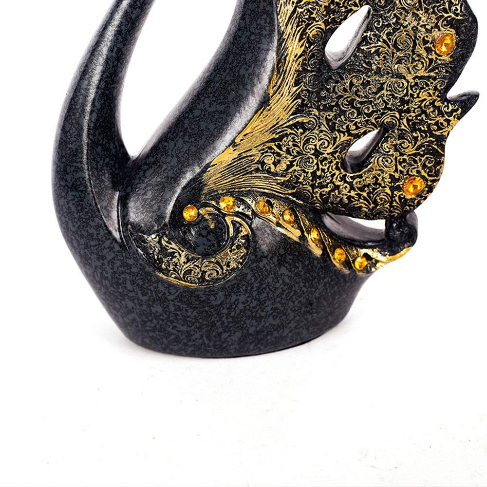 Gold Diamond Resin Swan Ornaments for Home & Office Decor – Perfect for Living Room, TV Cabinet, Wine Cooler, and Entrance Gifts – Elegant Wedding, Anniversary & Housewarming Present