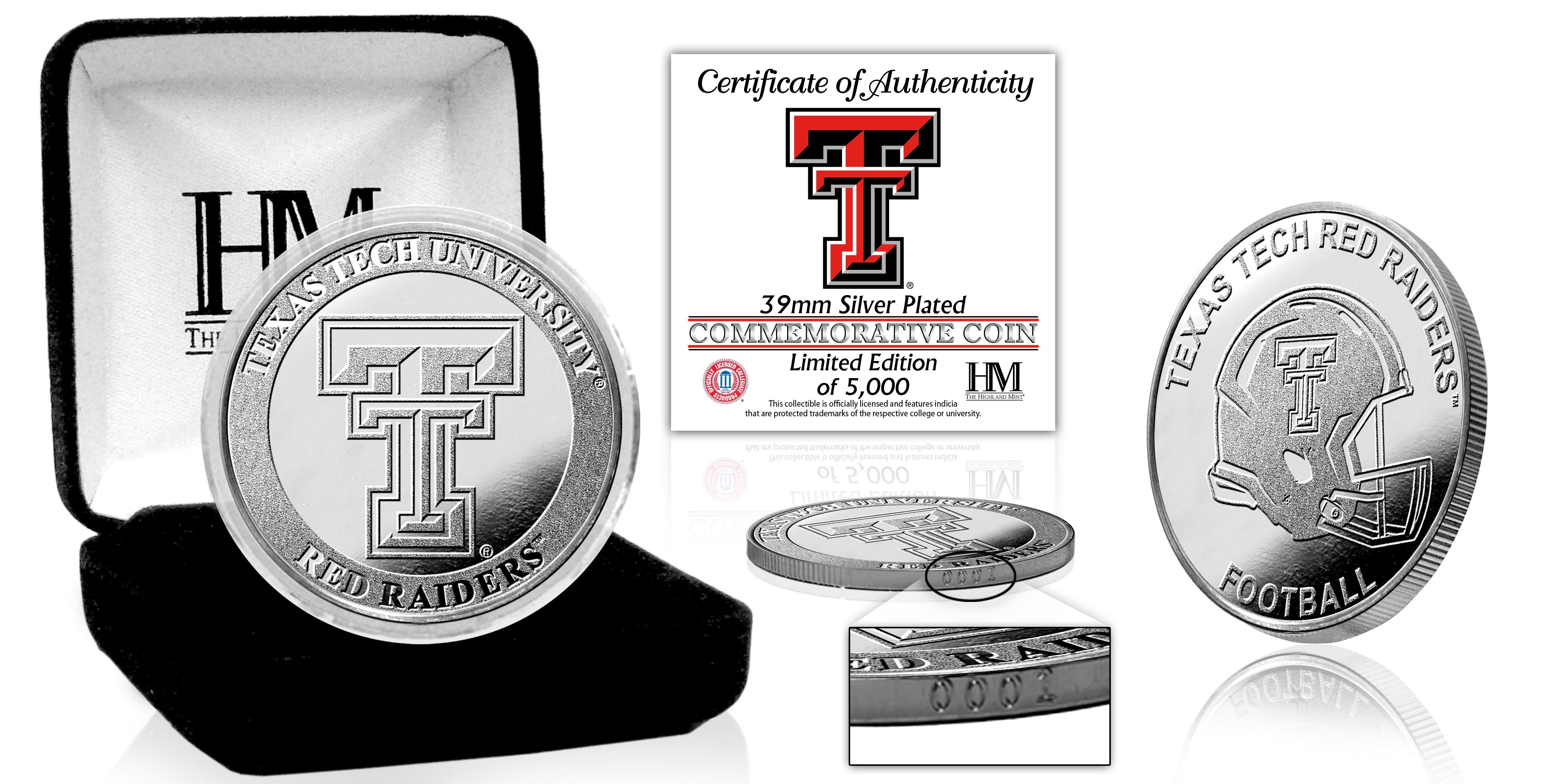 Texas Tech University Red Raiders Commemorative Silver Mint Coin - Perfect for Alumni Gifts, Sports Memorabilia & Fan Collections