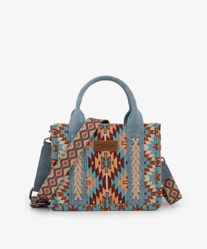 Wrangler Aztec Print Canvas Tote Bag for Women - Stylish & Durable Handbag for Shopping, Beach, Work & Travel Accessories