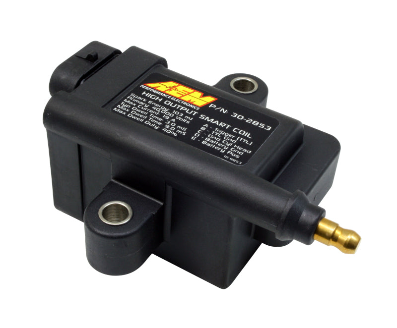 AEM Universal High Output Inductive Smart Coil - Performance Ignition Coil for Cars, Trucks & SUVs - Enhances Engine Power & Fuel Efficiency - Perfect for Racing, Off-Road & Daily Driving