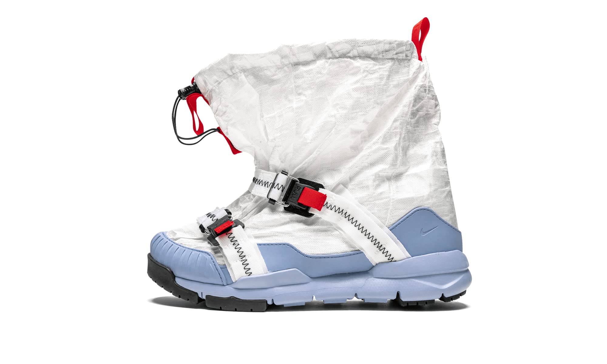 Nike Mars Yard Overshoe Men's Sneakers - Tom Sachs Collaboration White/Cobalt-Red Nylon Shoes for Running, Hiking & Streetwear Fashion